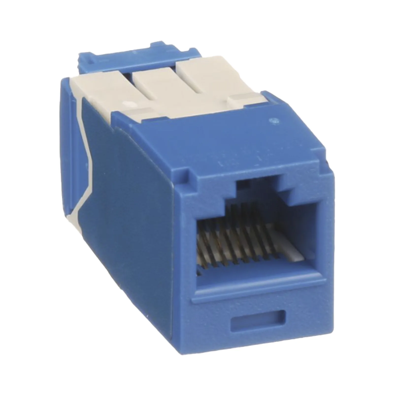 Conector Jack RJ45 Estilo TG, Mini-Com, Categoría 6A, de 8 Posiciones y 8 Cables, Color Azul