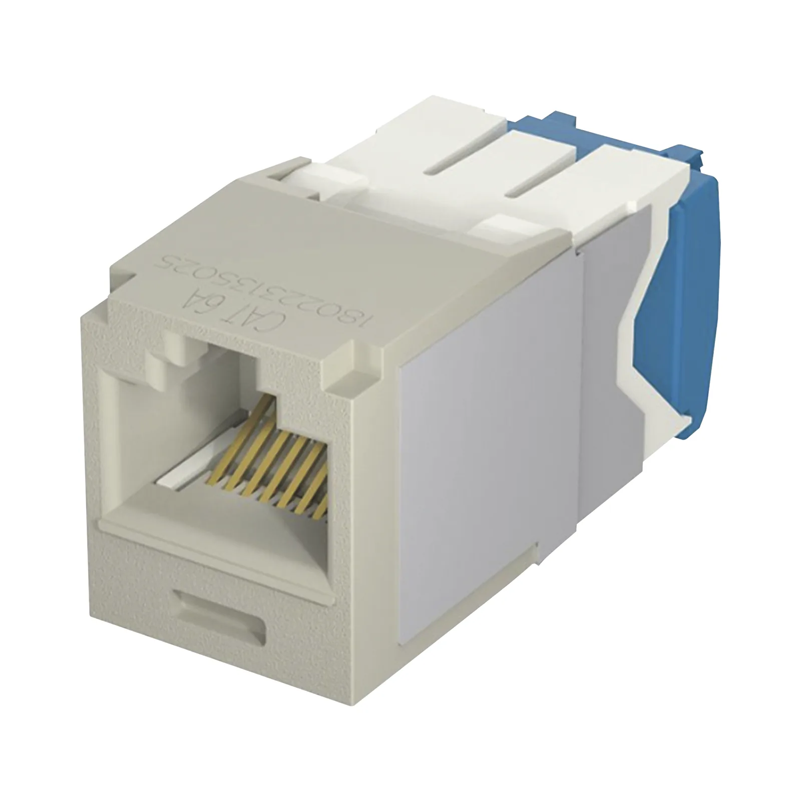 Conector Jack RJ45 Estilo TG, Mini-Com, Categoría 6A, de 8 Posiciones y 8 Cables, Color Gris