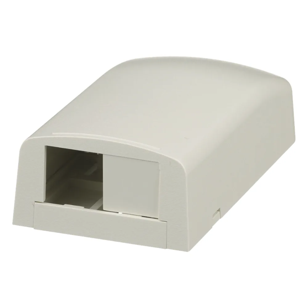 Caja de Montaje en Superficie, Para 2 Módulos Mini-Com, Color Blanco Mate