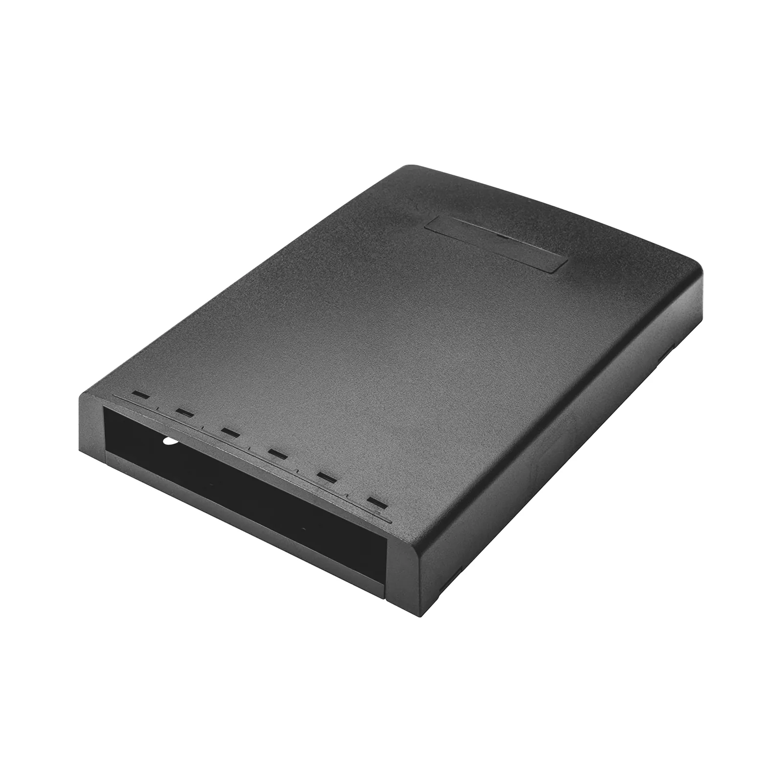 Caja de Montaje en Superficie, Con Accesorio para Resguardo de Fibra Óptica, Para 6 Módulos Mini-Com, Color Negro
