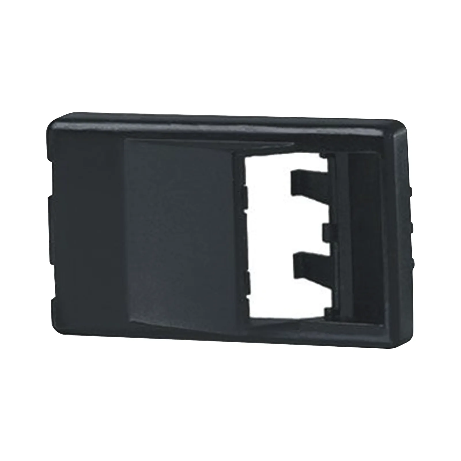 Placa de Mobiliario Modular Estándar, Salidas Para 2 Puertos Mini-Com Angulados, Color Negro