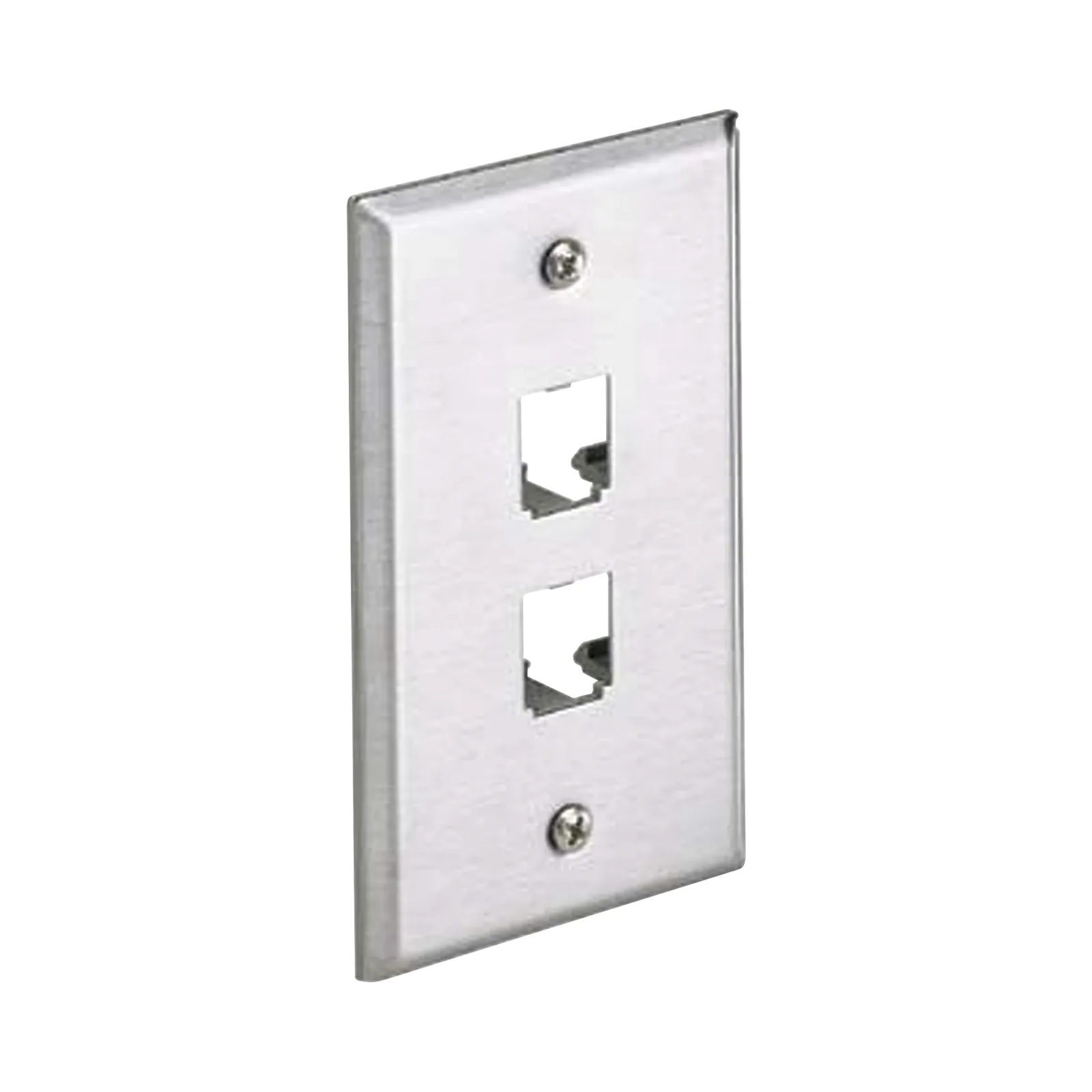 Placa de Pared Vertical, de Acero Inoxidable, Salida Para 2 Puertos Mini-Com