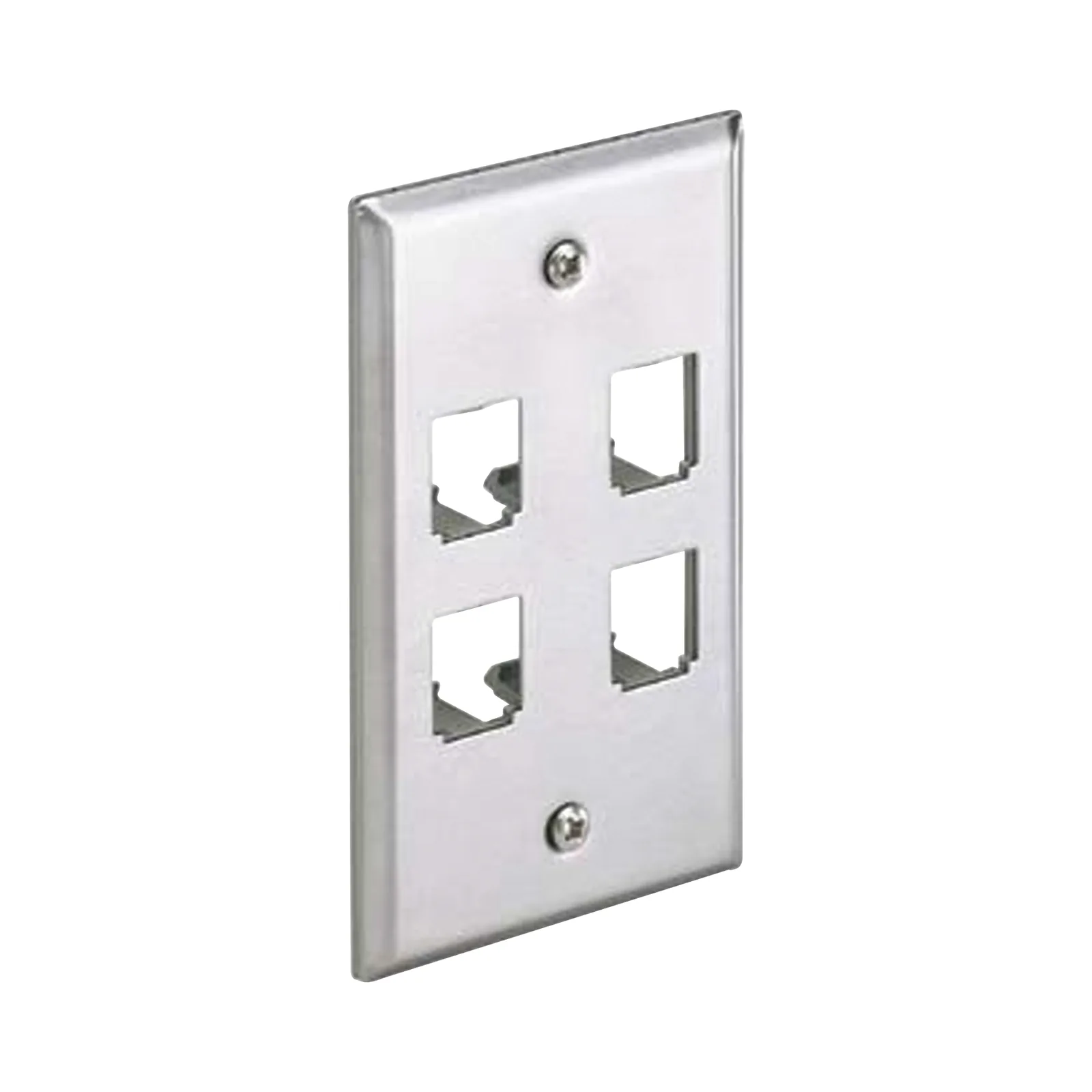 Placa de Pared Vertical, de Acero Inoxidable, Salida Para 4 Puertos Mini-Com
