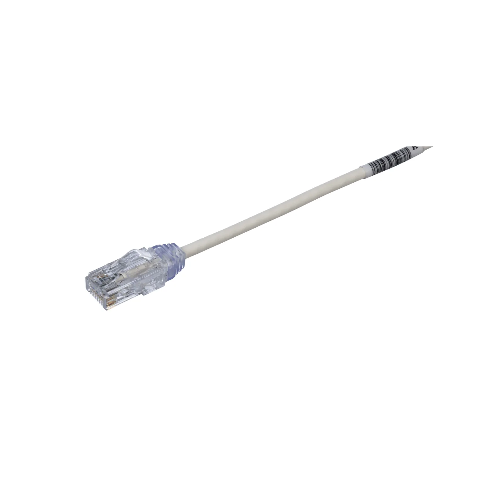Cable de Parcheo TX6, UTP Cat6, Diámetro Reducido (28AWG), Color Blanco, 20 cm (7.87 pulgadas)