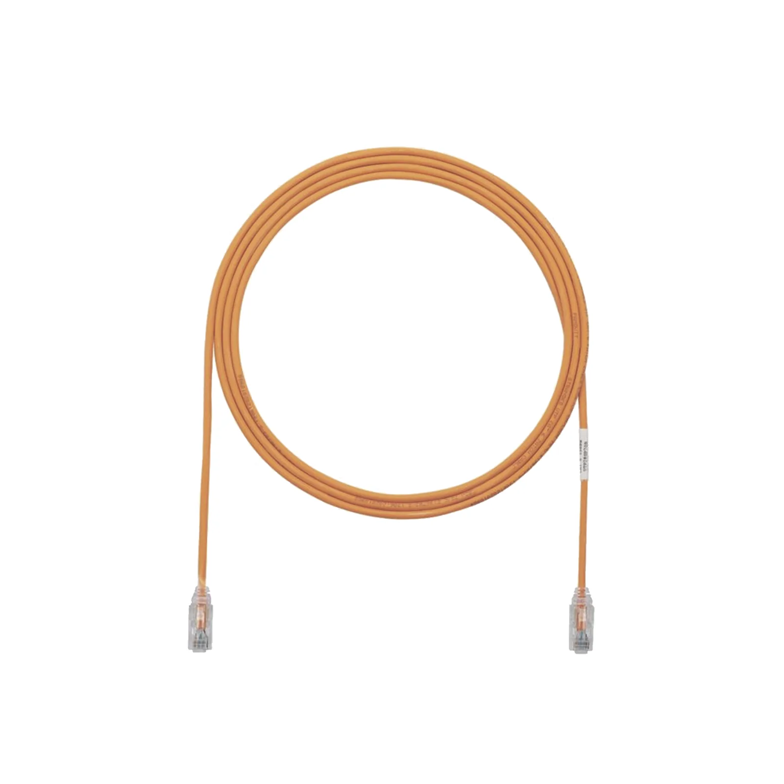 Cable de Parcheo TX6, UTP Cat6, Diámetro Reducido (28AWG), Color Naranja, 3.05 Metros (10 Pies)