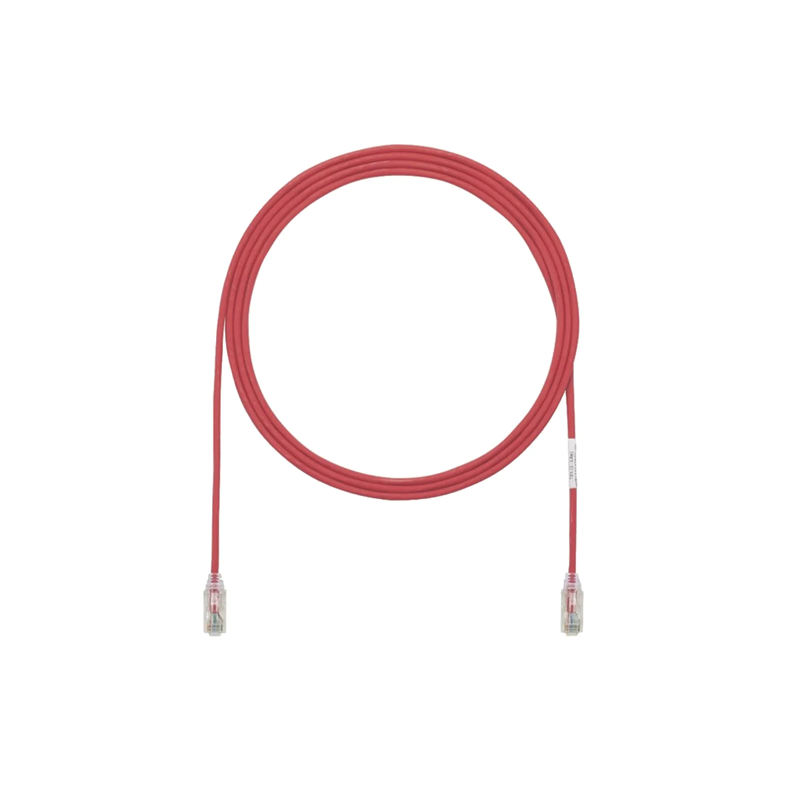Cable de Parcheo TX6, UTP Cat6, Diámetro Reducido (28AWG), Color Rojo, 3.05 Metros (10 Pies)