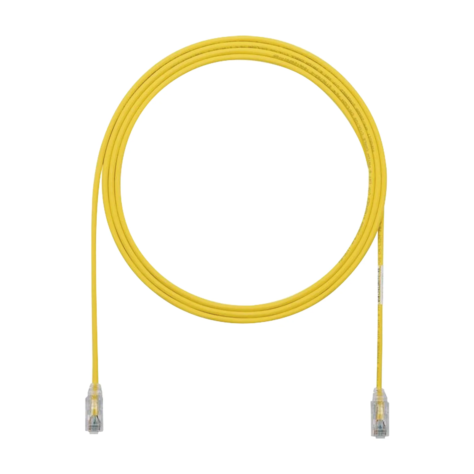 Cable de Parcheo TX6, UTP Cat6, Diámetro Reducido (28AWG), Color Amarillo, 3.05 Metros (10 Pies)