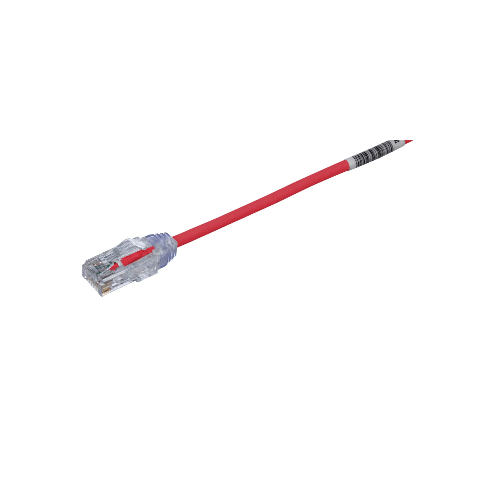 Cable de Parcheo TX6, UTP Cat6, Diámetro Reducido (28AWG), Color Rojo, 4.57 Metros (15 Pies)