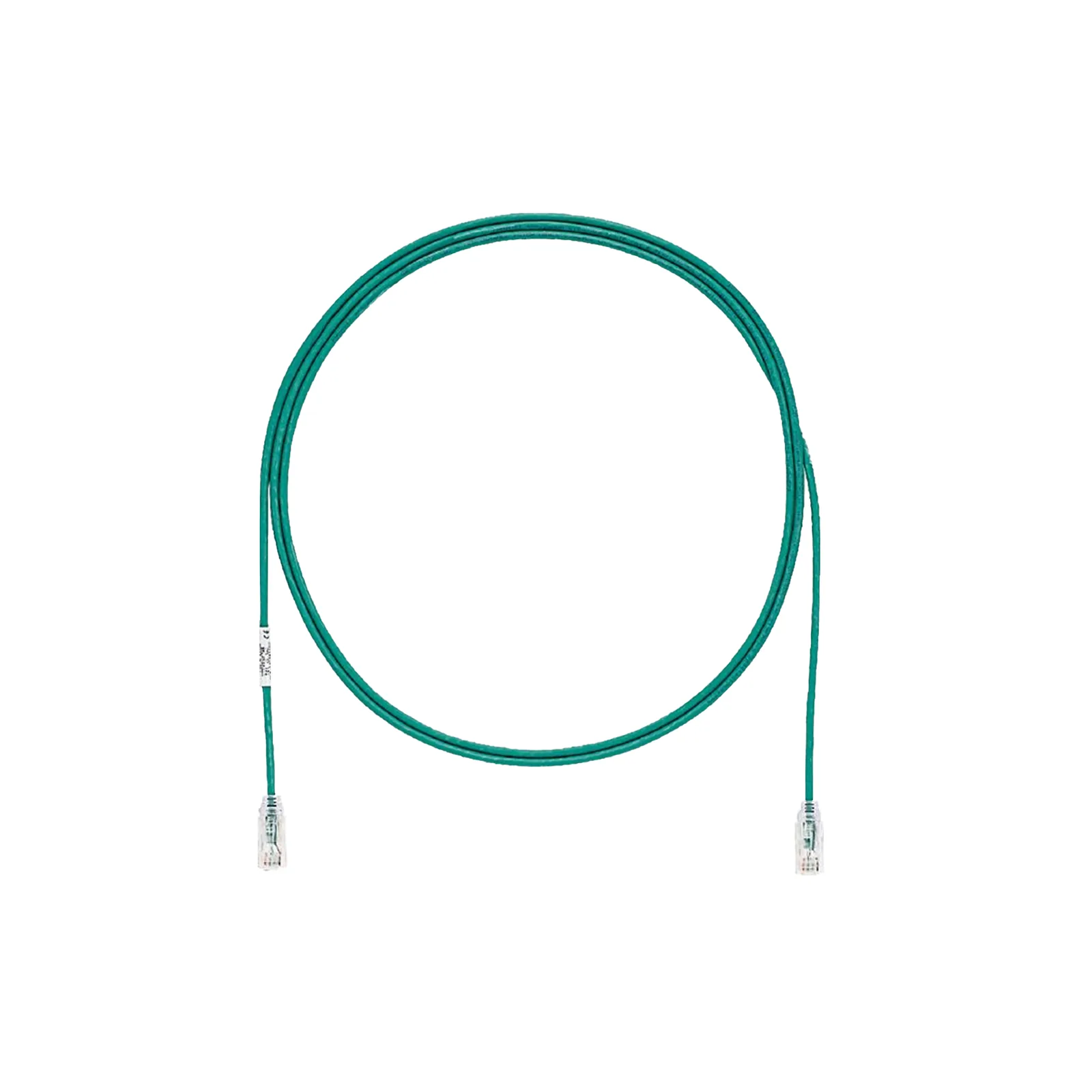 Cable de Parcheo TX6, UTP Cat6, Diámetro Reducido (28AWG), Color Verde, 0.3 Metros (1 Pie)