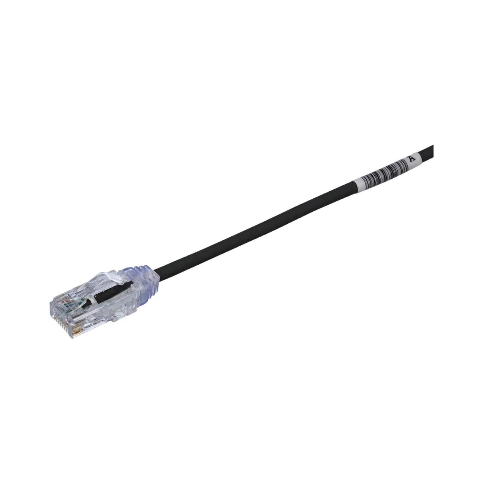 Cable de Parcheo TX6, UTP Cat6, Diámetro Reducido (28AWG), Color Negro, 6.1 Metros (20 Pies)