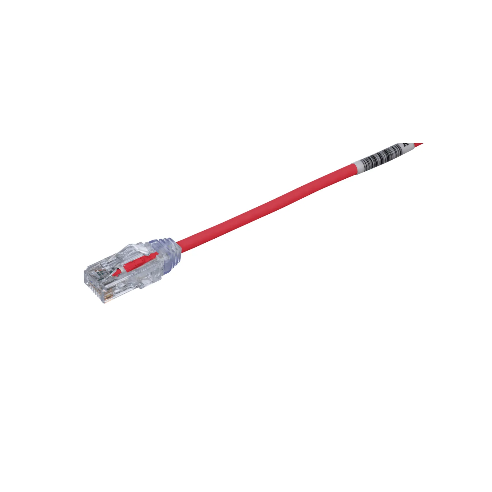 Cable de Parcheo TX6, UTP Cat6, Diámetro Reducido (28AWG), Color Rojo, 6.1 Metros (20 Pies)
