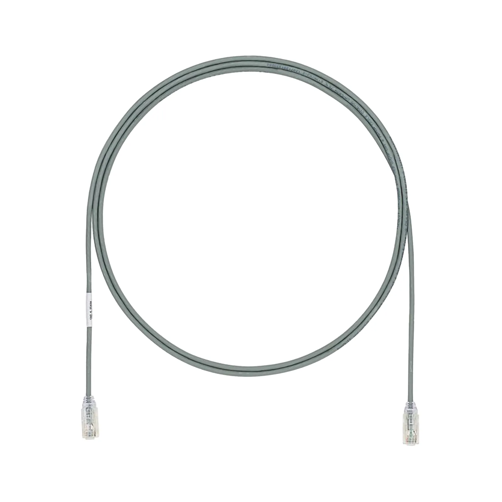 Cable de Parcheo TX6, UTP Cat6, Diámetro Reducido (28AWG), Color Gris, 0.91 Metros (3 Pies)