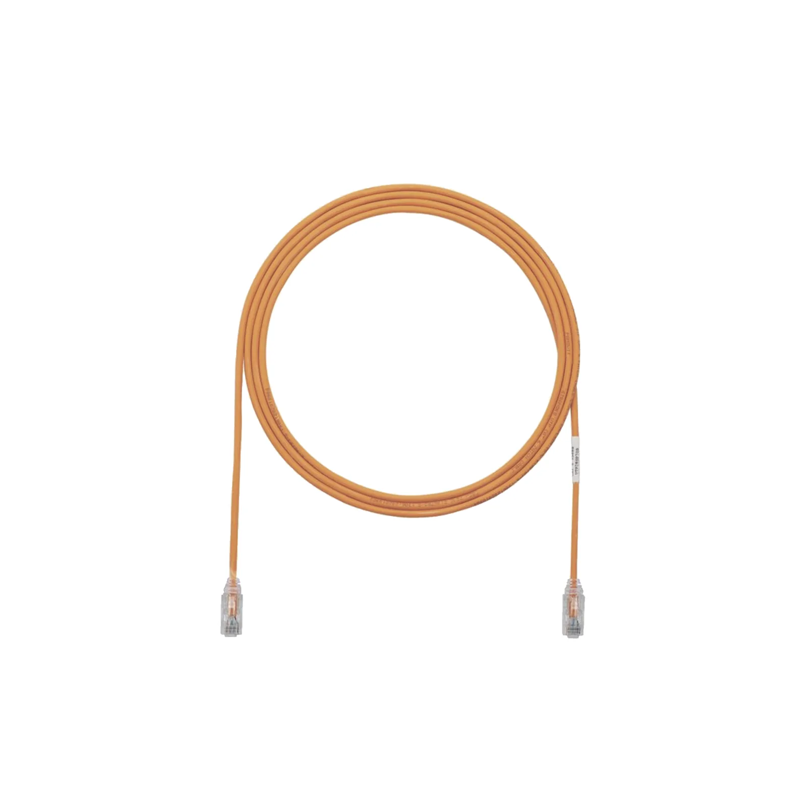 Cable de Parcheo TX6, UTP Cat6, Diámetro Reducido (28AWG), Color Naranja, 0.91 Metros (3 Pies)