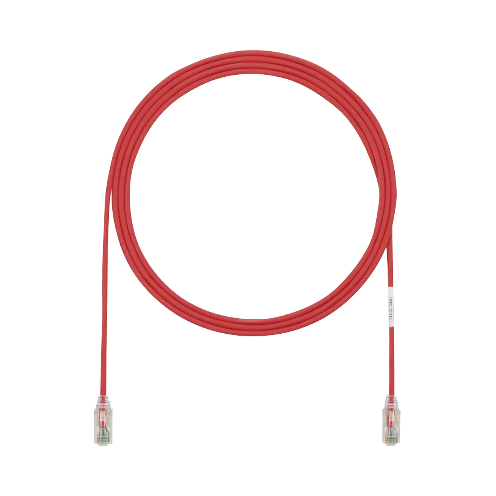 Cable de Parcheo TX6, UTP Cat6, Diámetro Reducido (28AWG), Color Rojo, 0.91 Metros (3 Pies)