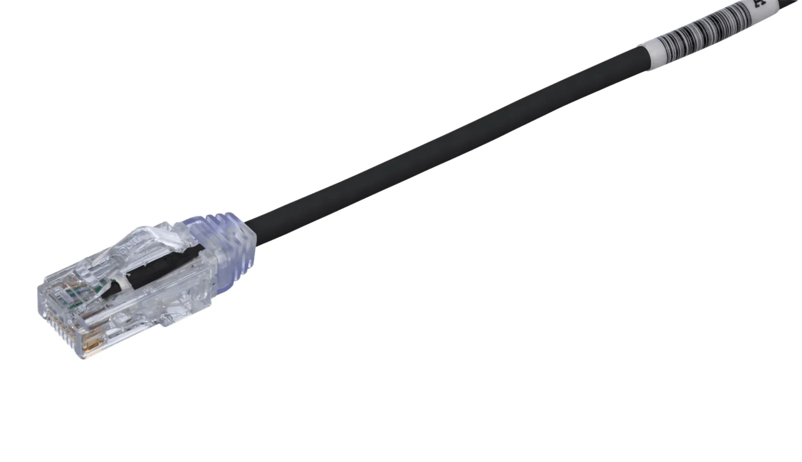 Cable de Parcheo TX6, UTP Cat6, Diámetro Reducido (28AWG), Color Negro, 16.76 Metros (55 Pies)