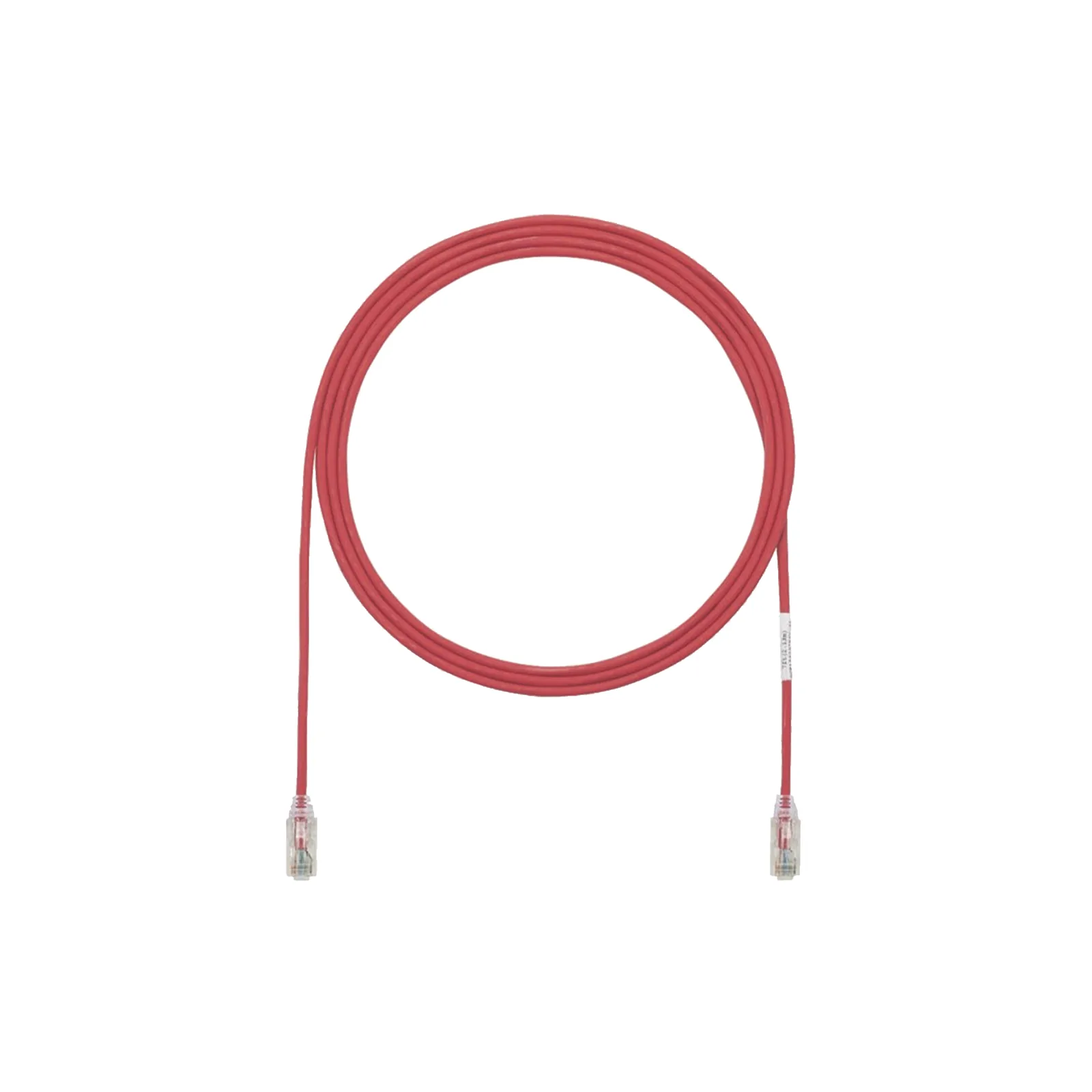 Cable de Parcheo TX6, UTP Cat6, Diámetro Reducido (28AWG), Color Rojo, 1.52 Metros (5 Pies)