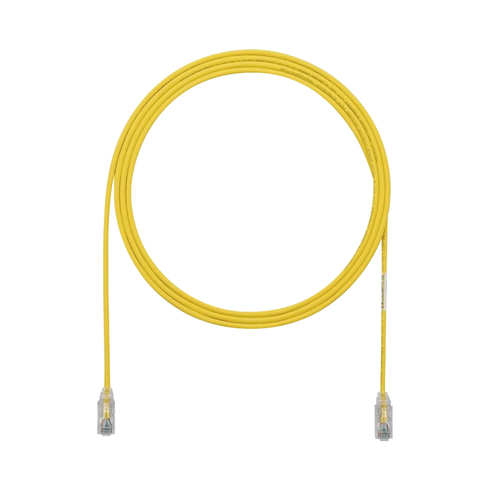 Cable de Parcheo TX6, UTP Cat6, Diámetro Reducido (28AWG), Color Amarillo, 1.52 Metros (5 Pies)
