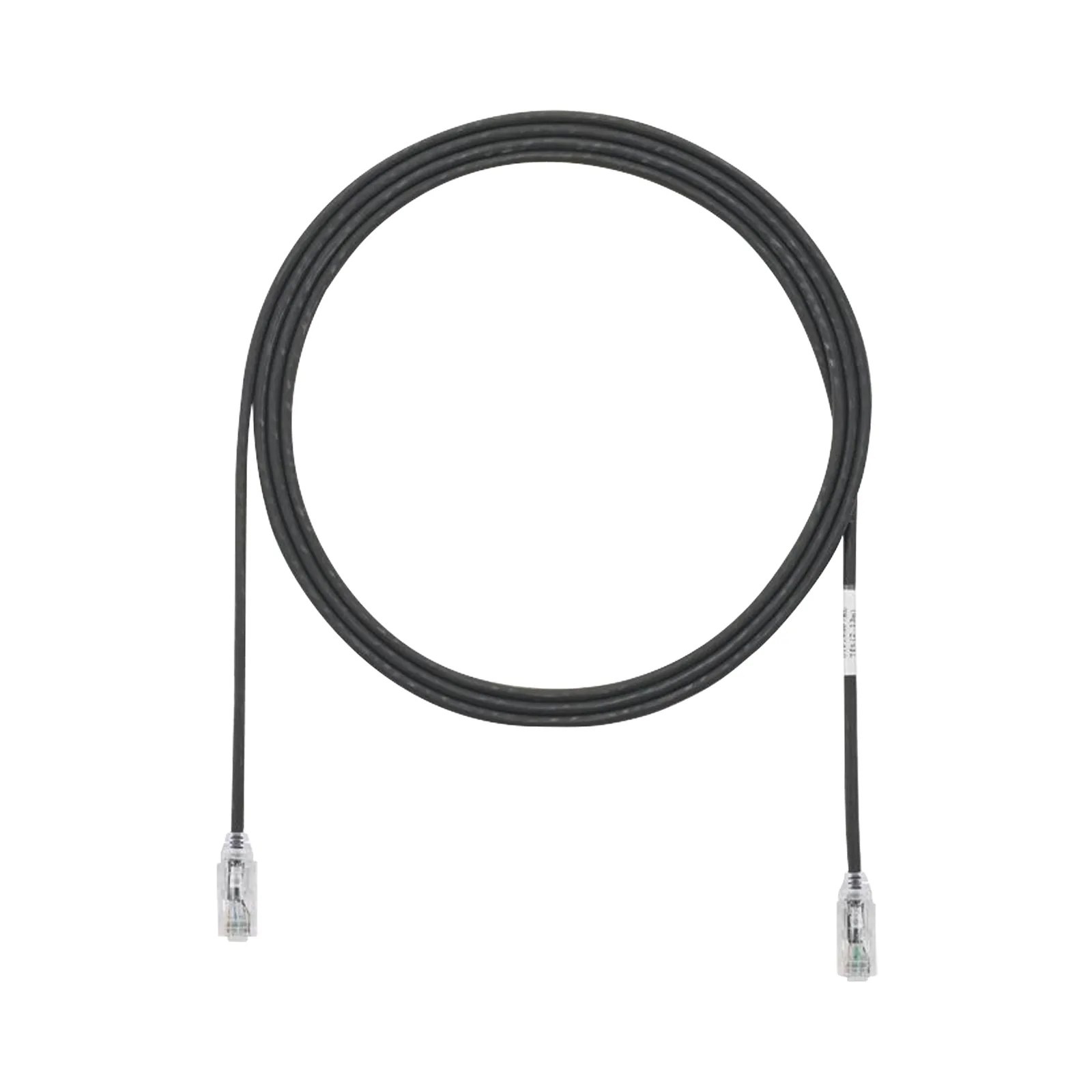 Cable de Parcheo TX6, UTP Cat6, Diámetro Reducido (28AWG), Color Negro, 2.13 Metros (7 Pies)
