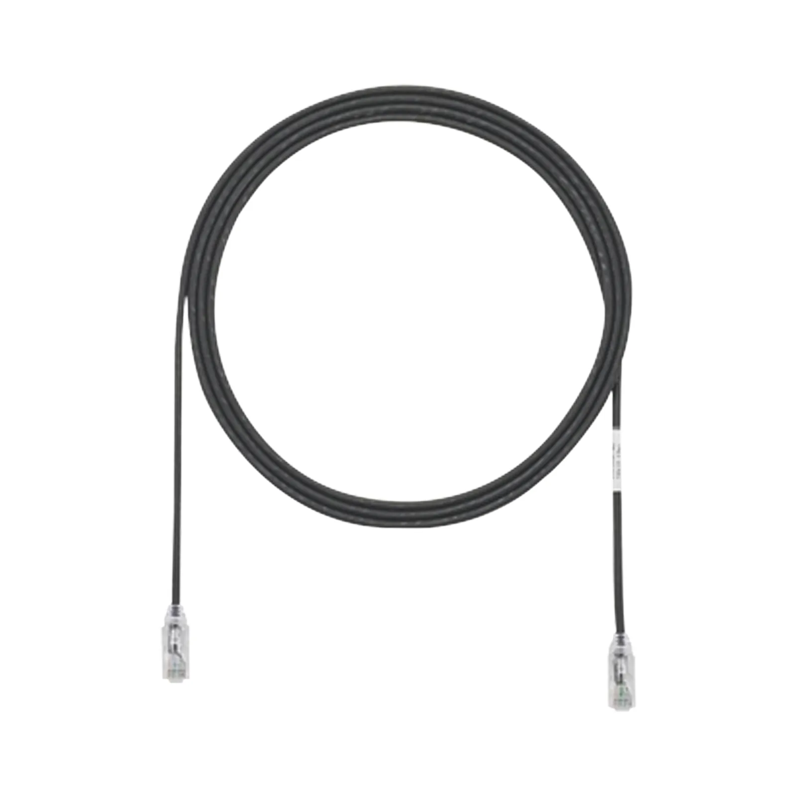 Cable de Parcheo TX6, UTP Cat6, Diámetro Reducido (28AWG), Color Negro, 2.44 Metros (8 Pies)