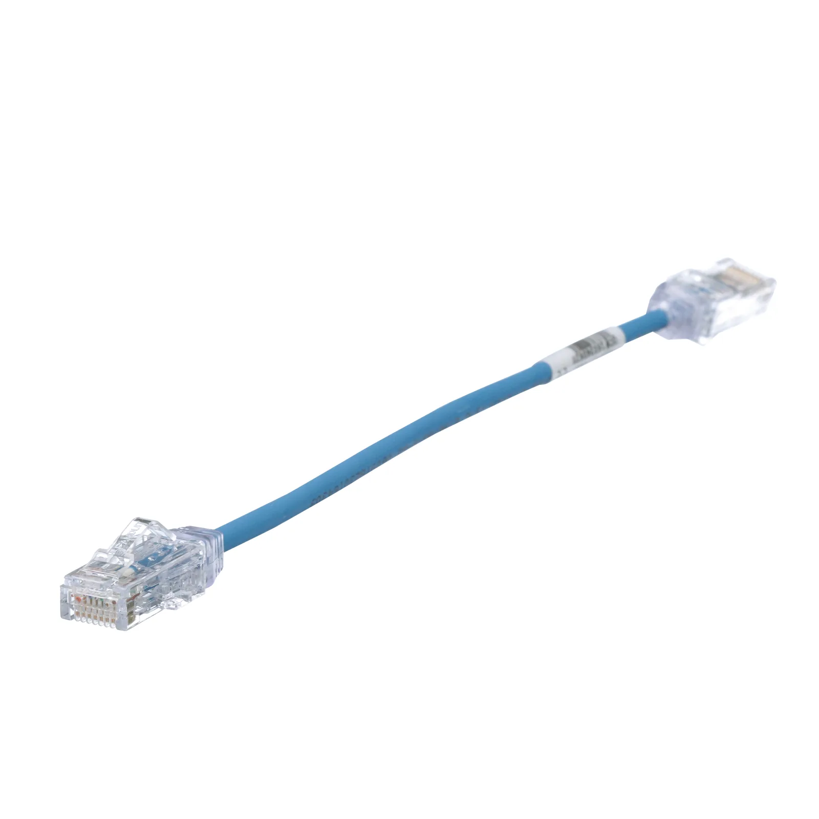 Cable de Parcheo TX6, UTP Cat6, Diámetro Reducido (28AWG), Color Azul, 20.2 cm (8 Pulgadas)
