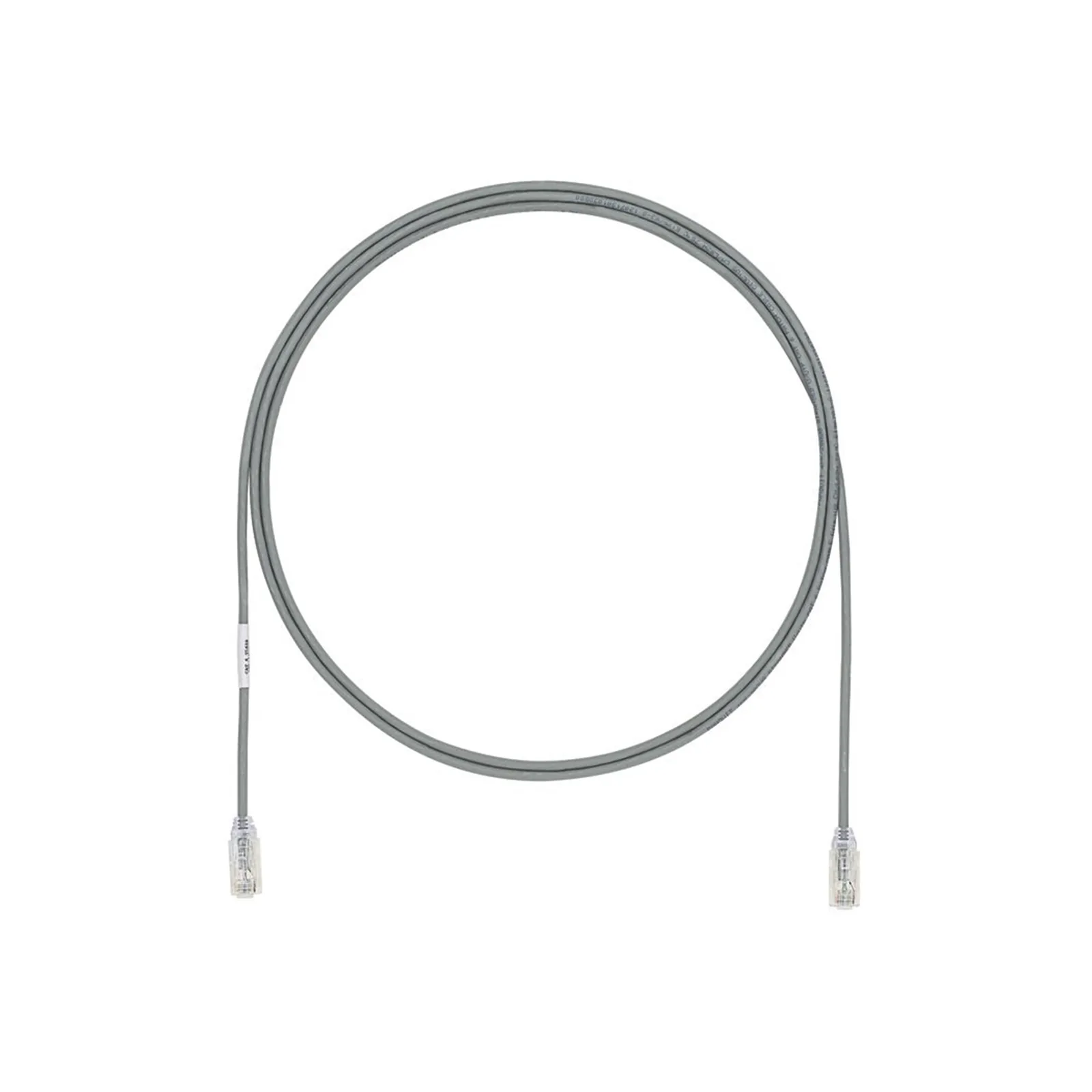 Cable de Parcheo UTP Cat6A, CM/LSZH, Diámetro Reducido (28AWG), Color Gris, 6.1 Metros (20 Pies)