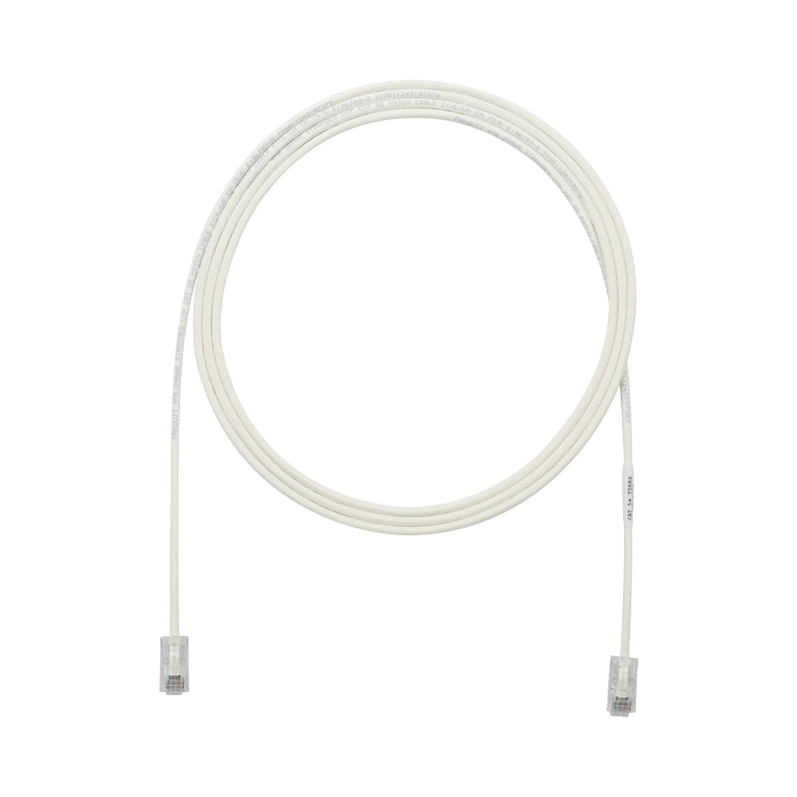 Cable de Parcheo UTP Cat6A, CM/LSZH, Diámetro Reducido (28AWG), Color Blanco Mate, 0.91 Metros (3 Pies)
