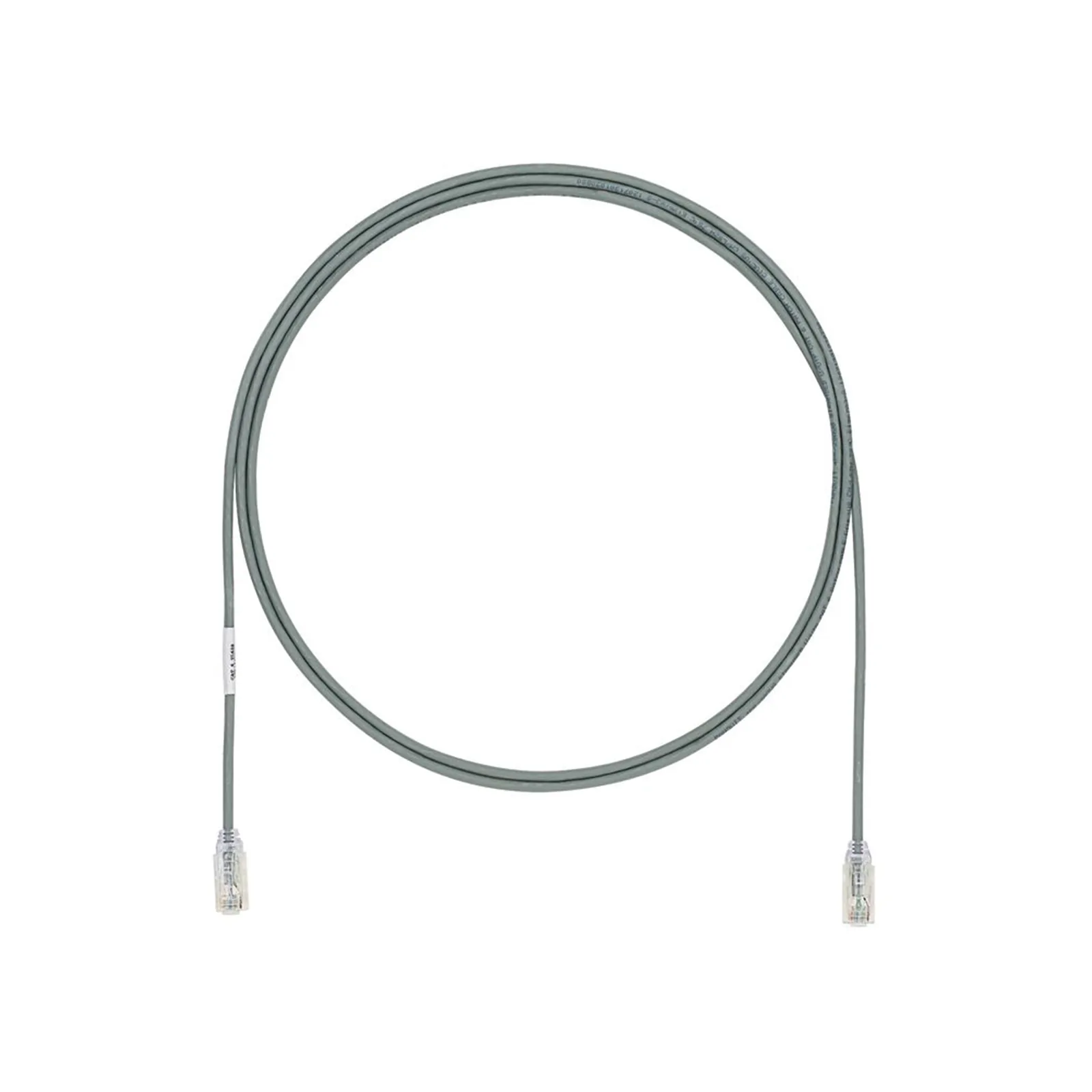 Cable de Parcheo UTP Cat6A, CM/LSZH, Diámetro Reducido (28AWG), Color Gris, 0.91 Metros (3 Pies)