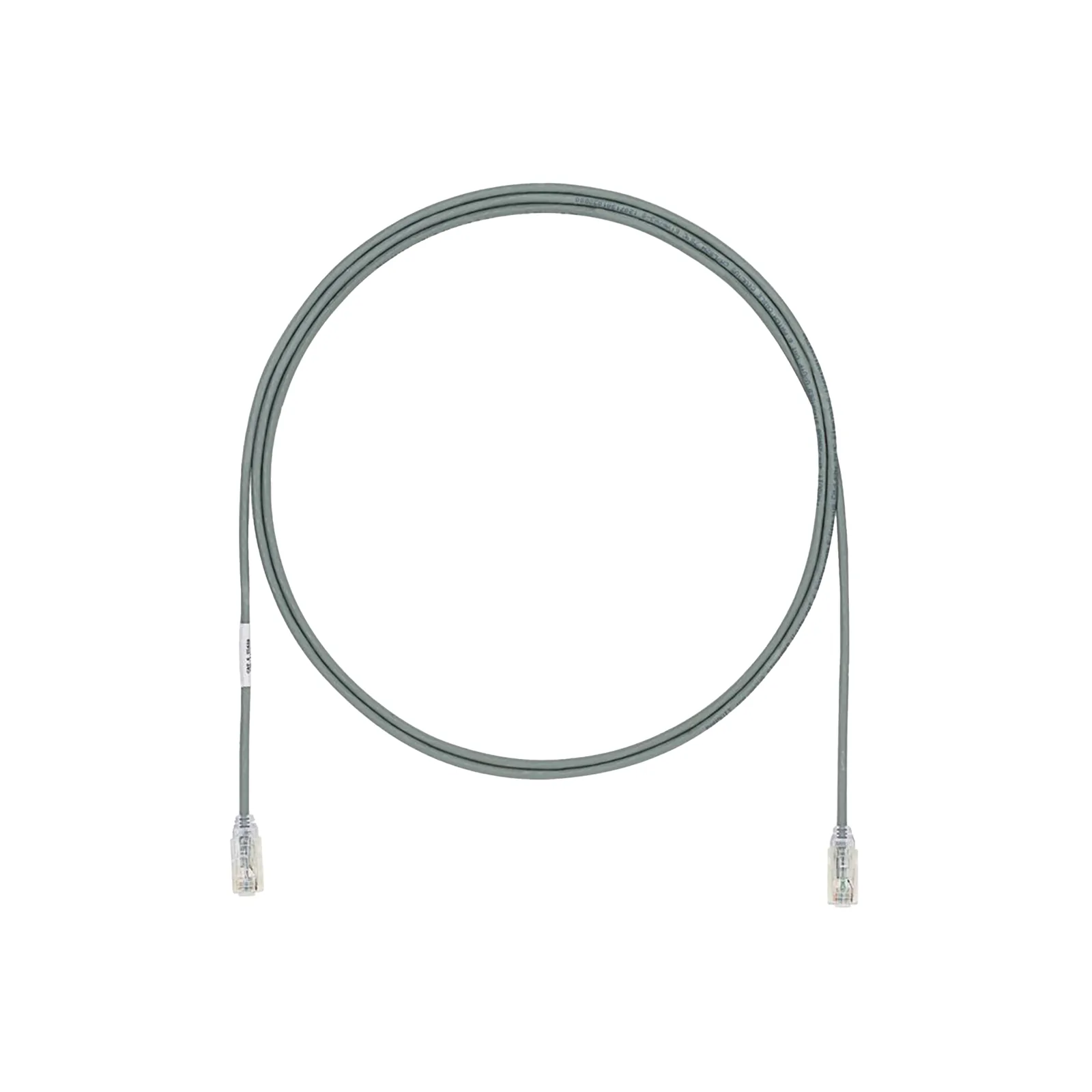 Cable de Parcheo UTP Cat6A, CM/LSZH, Diámetro Reducido (28AWG), Color Gris, 1.52 Metros (5 Pies)