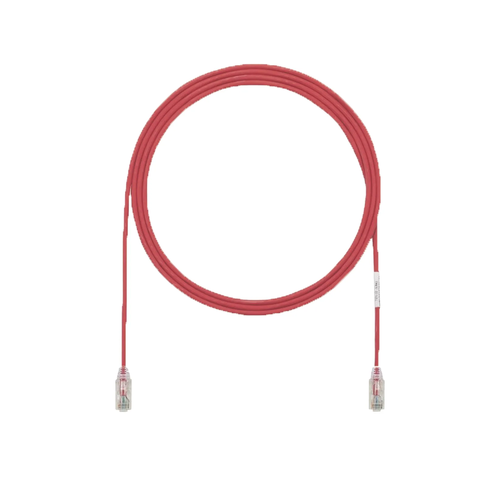Cable de Parcheo UTP Cat6A, CM/LSZH, Diámetro Reducido (28AWG), Color Rojo, 1.52 Metros (5 Pies)