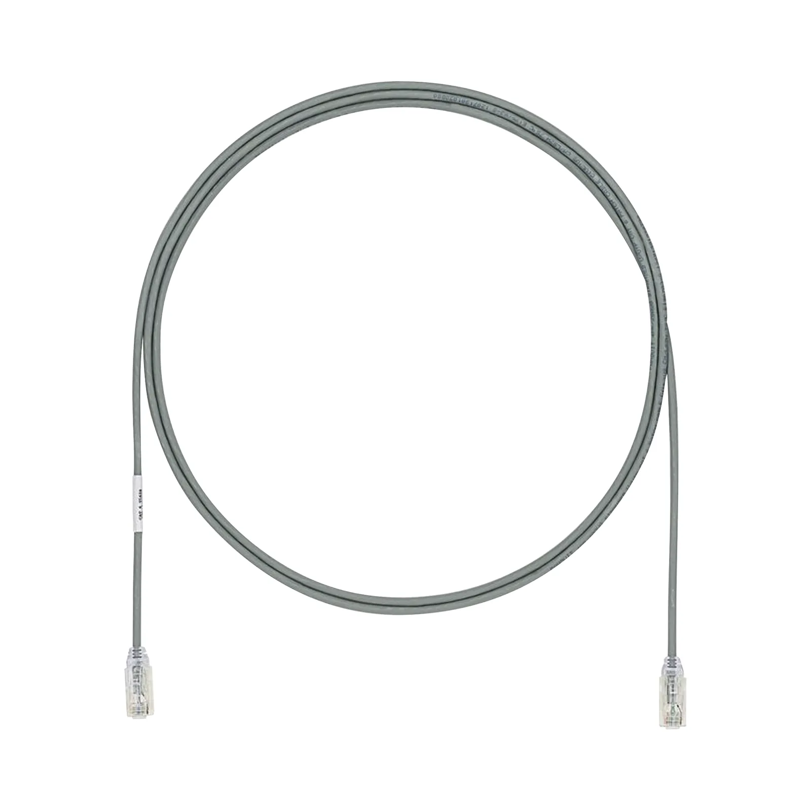 Cable de Parcheo UTP Cat6A, CM/LSZH, Diámetro Reducido (28AWG), Color Gris, 2.13 Metros (7 Pies)