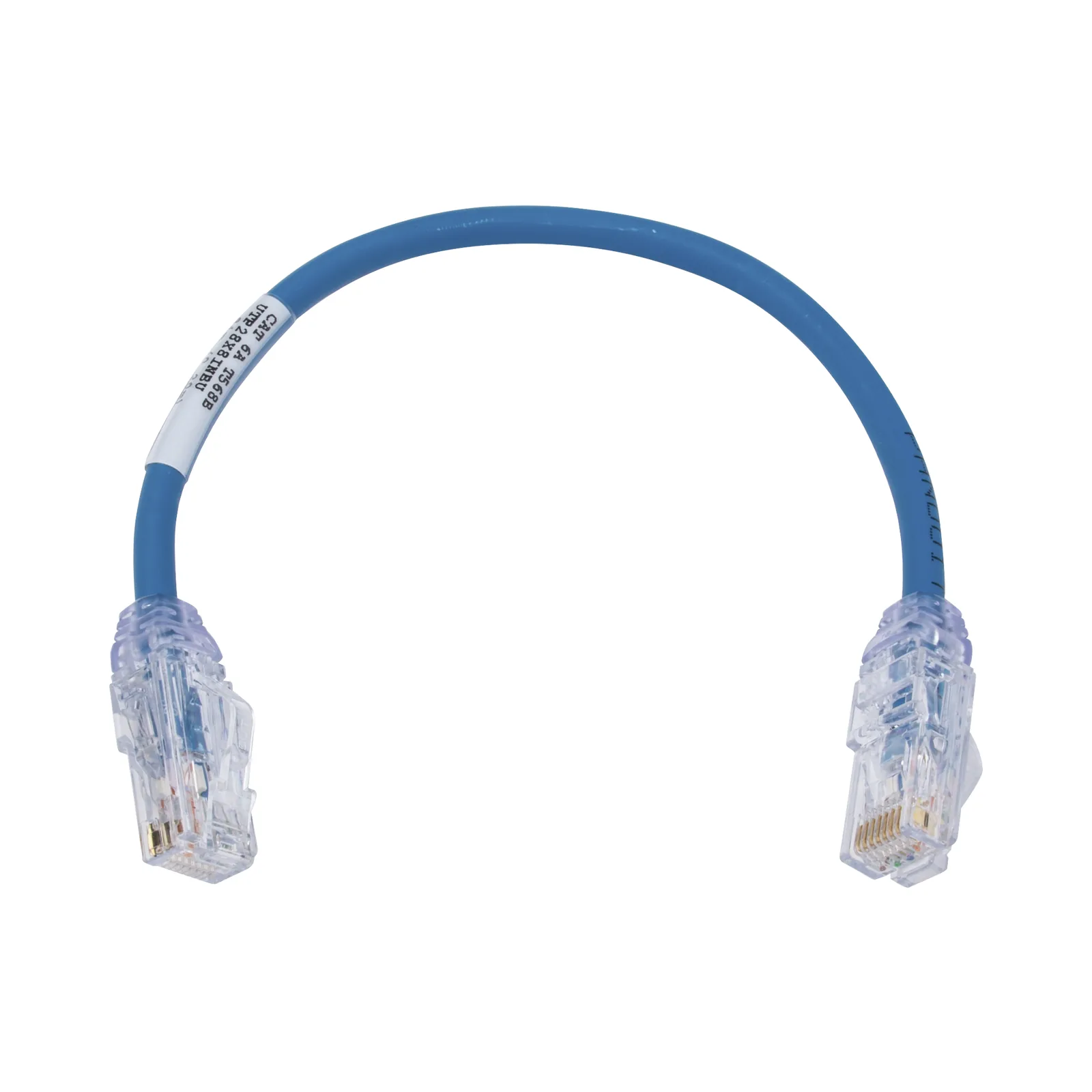 Cable de Parcheo UTP, Cat6A, Diámetro Reducido (28 AWG), CM/LSZH, Color Azul, 20.3 cm (8 pulgadas)