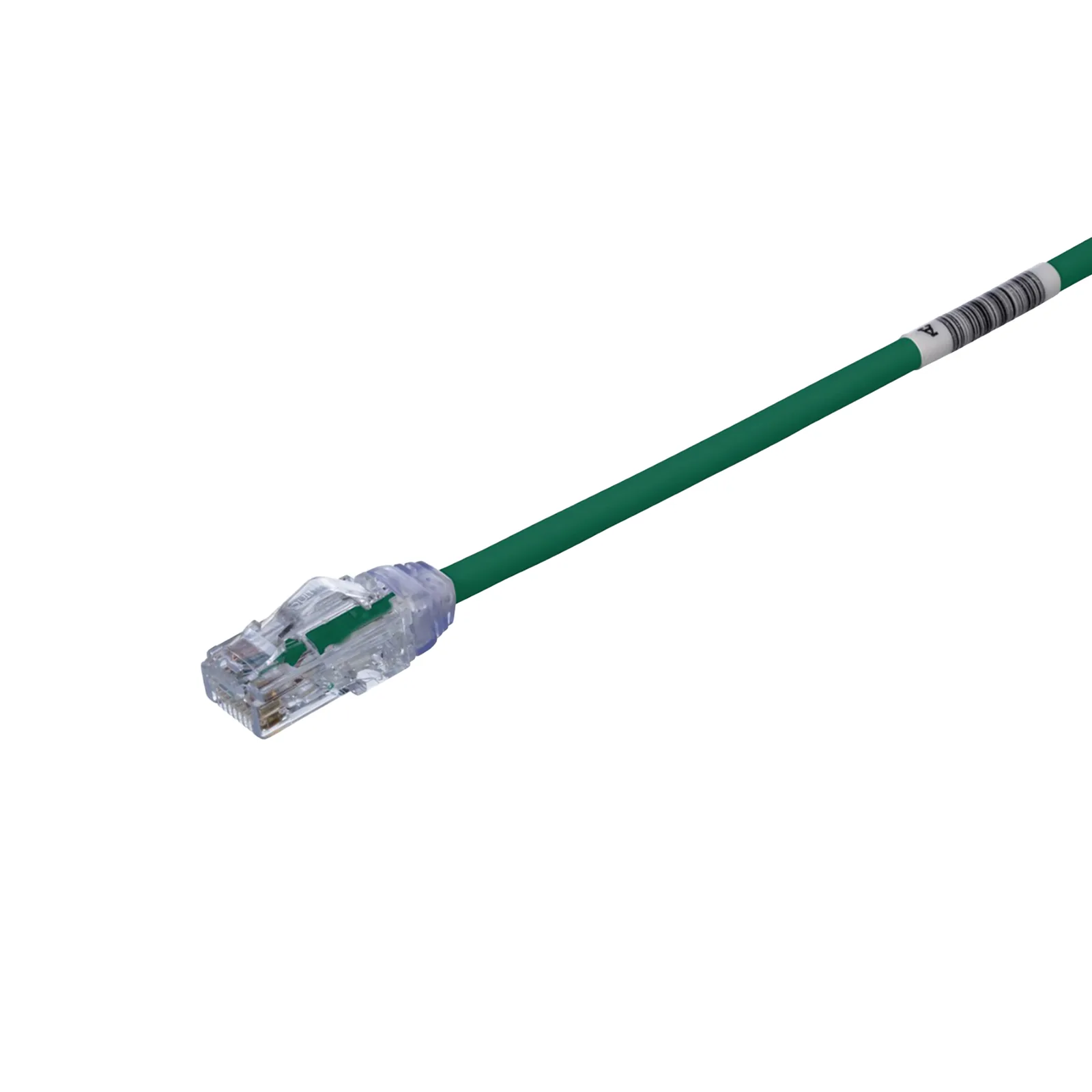 Cable de Parcheo UTP, Cat6A, Diámetro Reducido (28 AWG), CM/LSZH, Color Verde, 20.3 cm (8 Pulgadas)