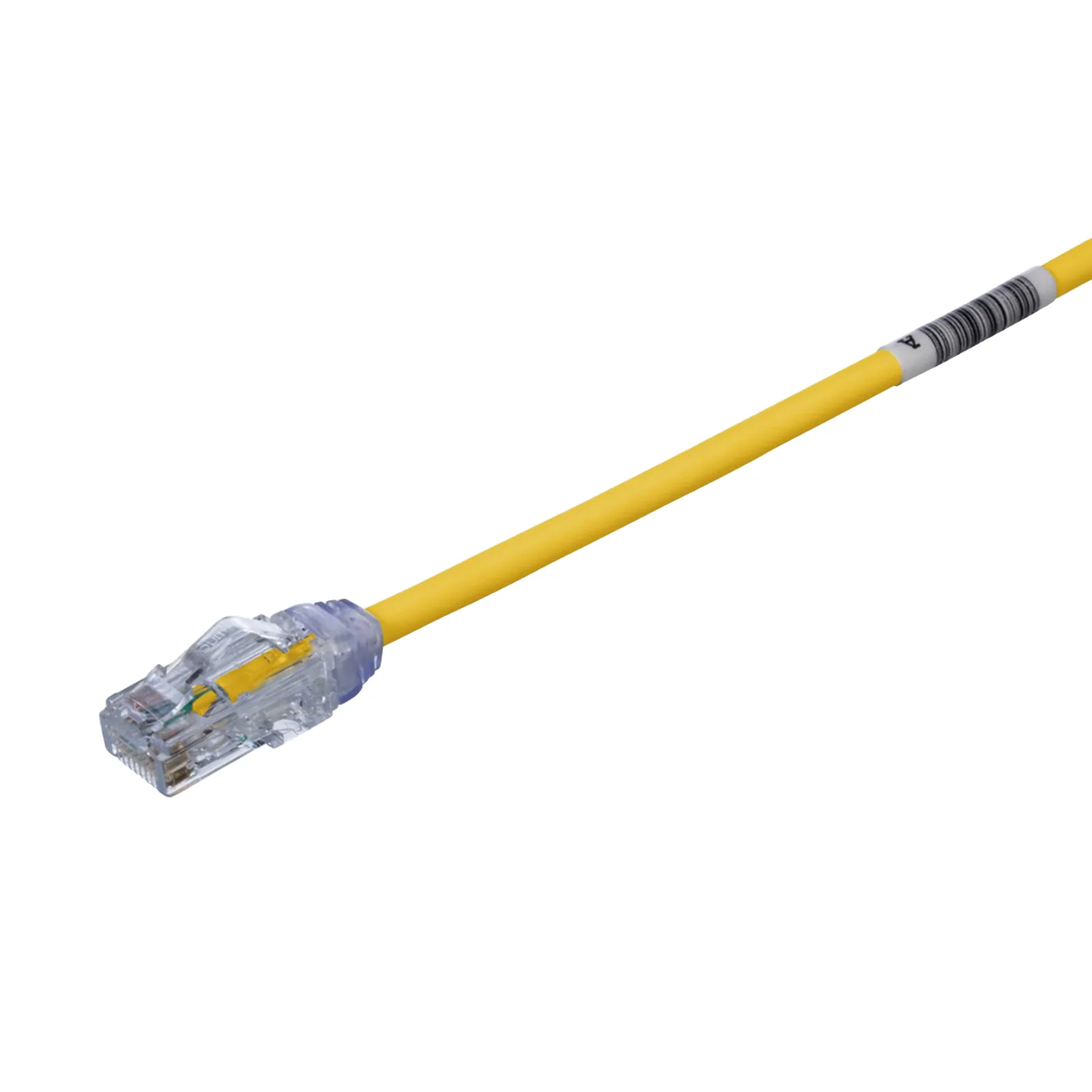 Cable de Parcheo UTP, Cat6A, Diámetro Reducido (28 AWG), CM/LSZH, Color Amarillo, 20.3 cm (8 Pulgadas)