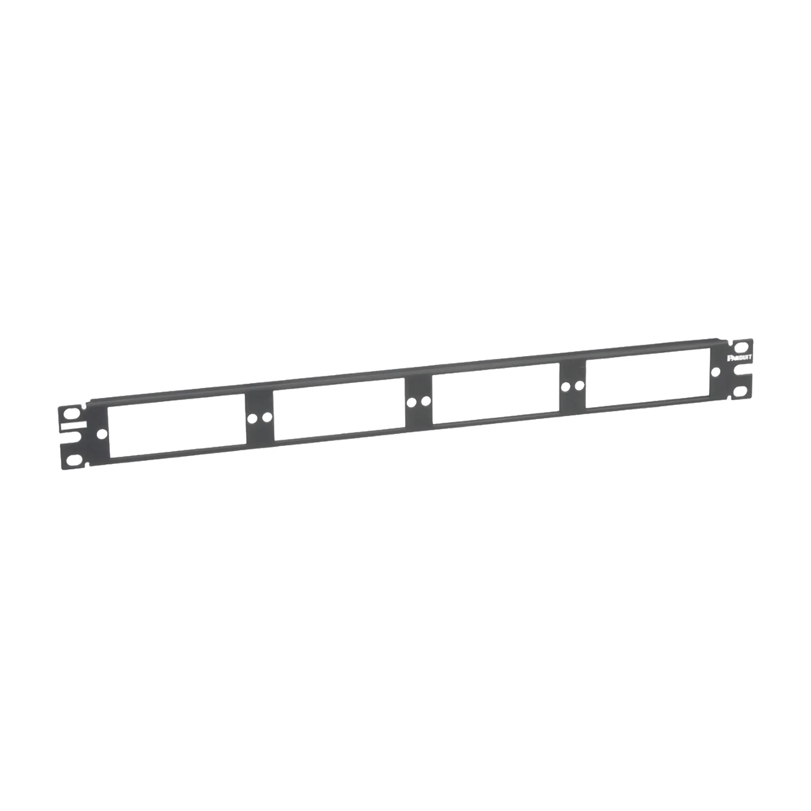 Patch Panel de Fibra Óptica, Para 4 Placas Acopladoras FAP o FMP, Color Negro, 1UR