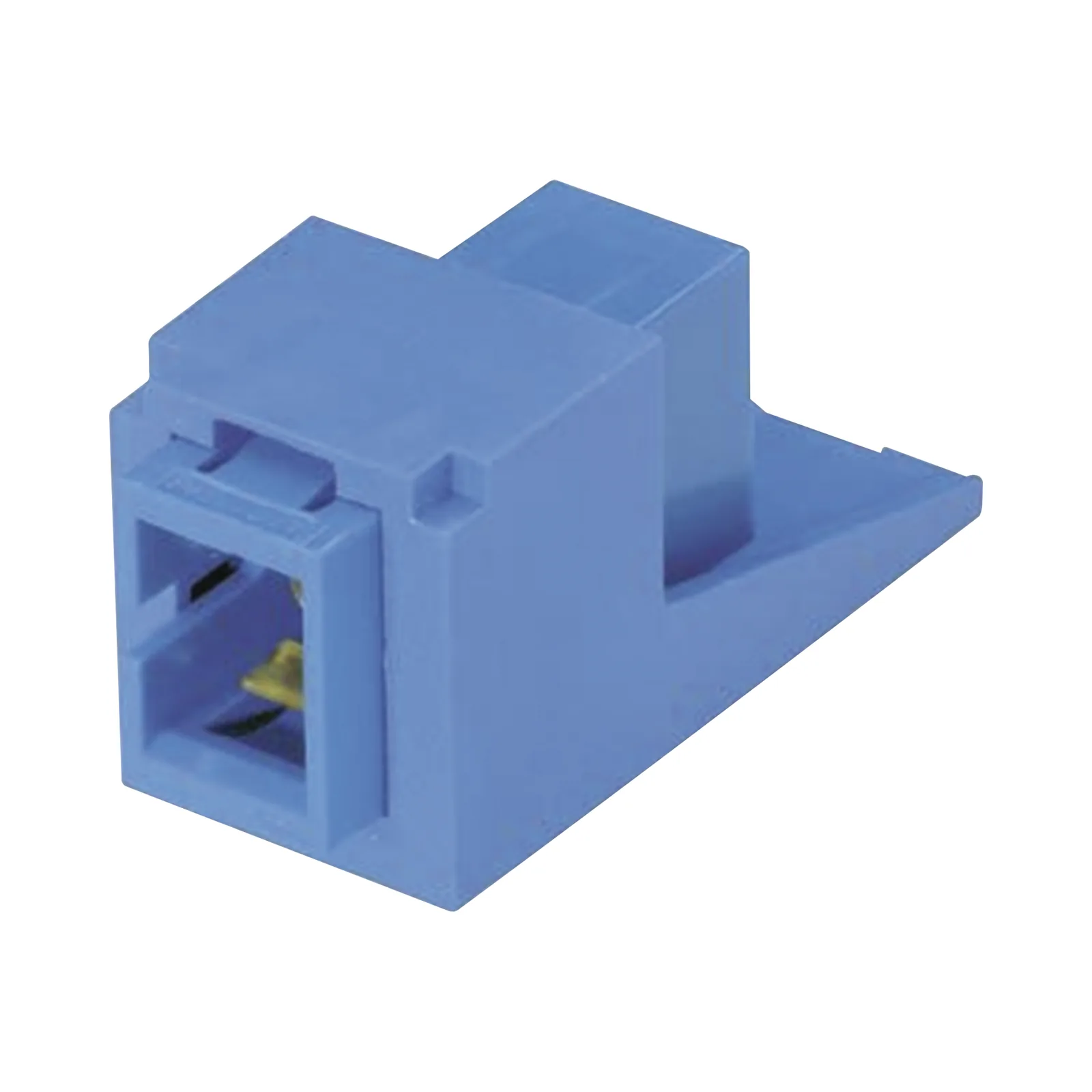 Módulo Acoplador SC Simplex, para Fibra Óptica Monomodo OS1/OS2, Tipo Mini-Com, Color Azul
