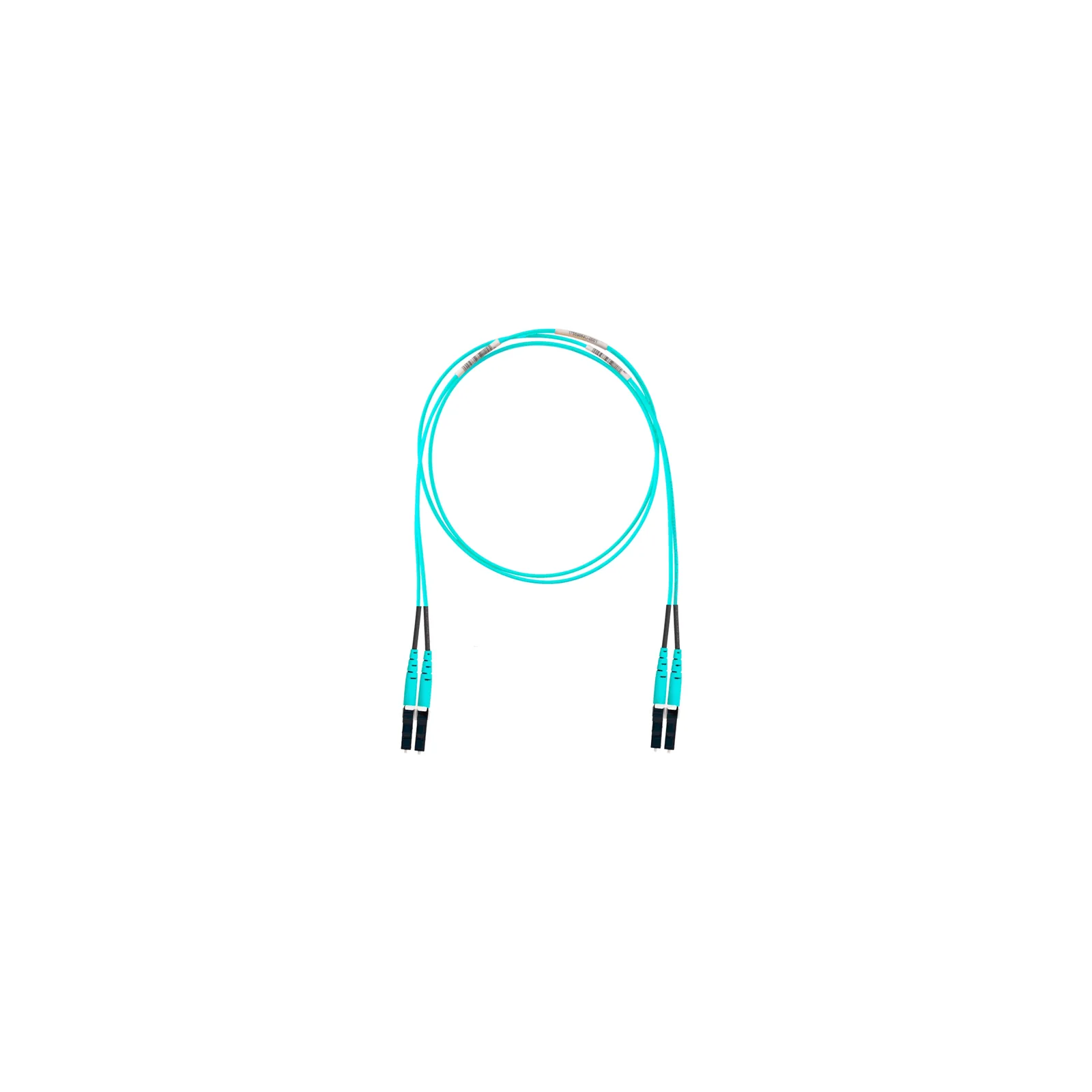 Jumper de Fibra Óptica Multimodo 50/125 OM4, LC-LC Duplex, OFNR (Riser), Color Aqua, 18 Metros (59.06 Pies)