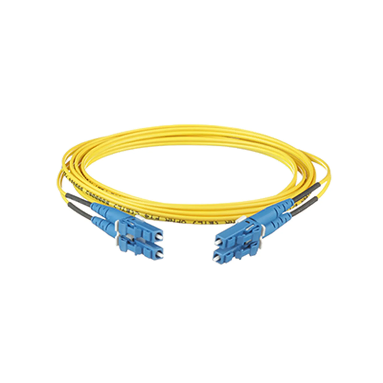 Jumper de Fibra Optica Monomodo 9/125 OS2, LC-LC Duplex, OFNR (Riser), Color Amarillo, 3 Metros (9.84 Pies)