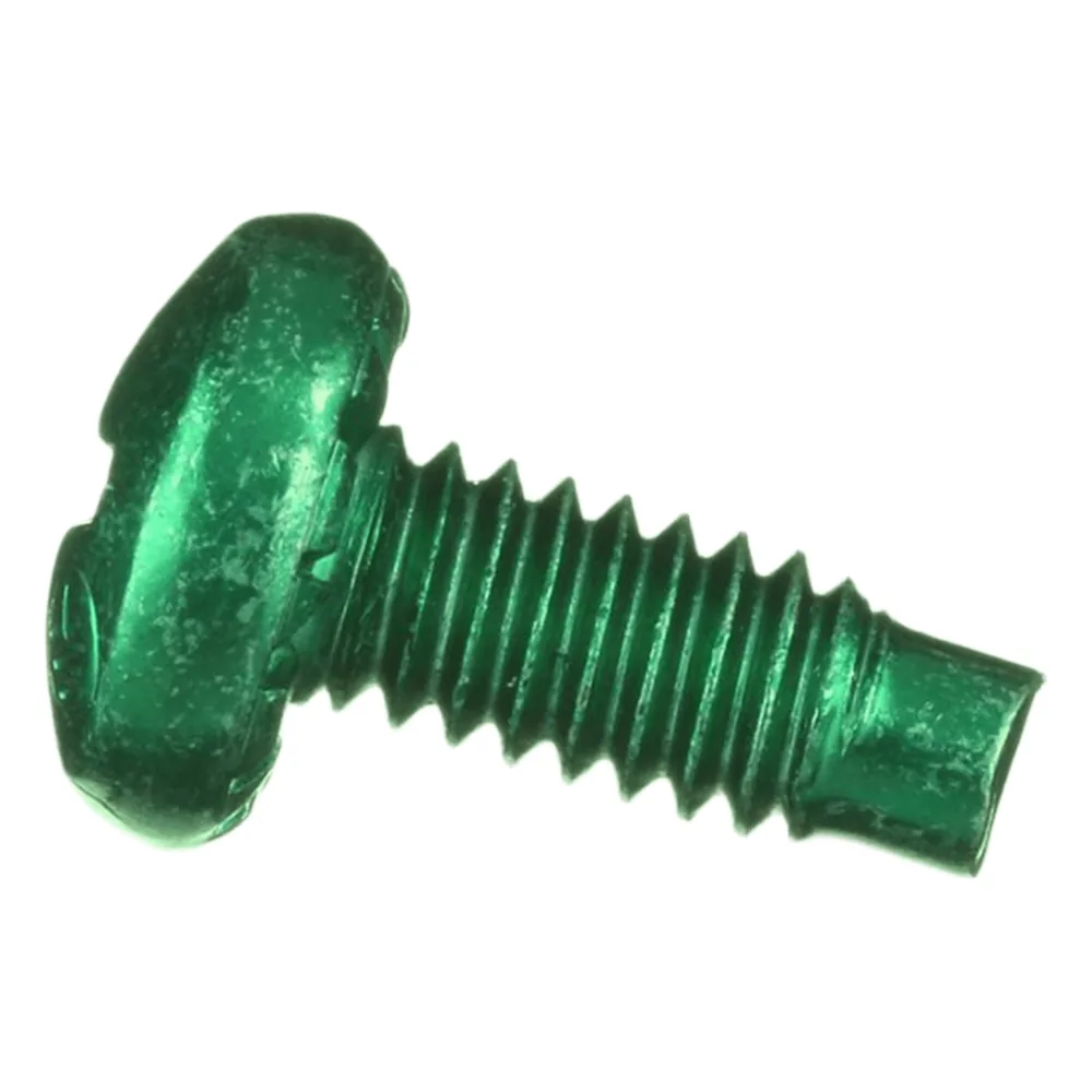 Tornillo de Unión a Tierra, #12-24 x 1/2, Color Verde, Bolsa de 100 Piezas