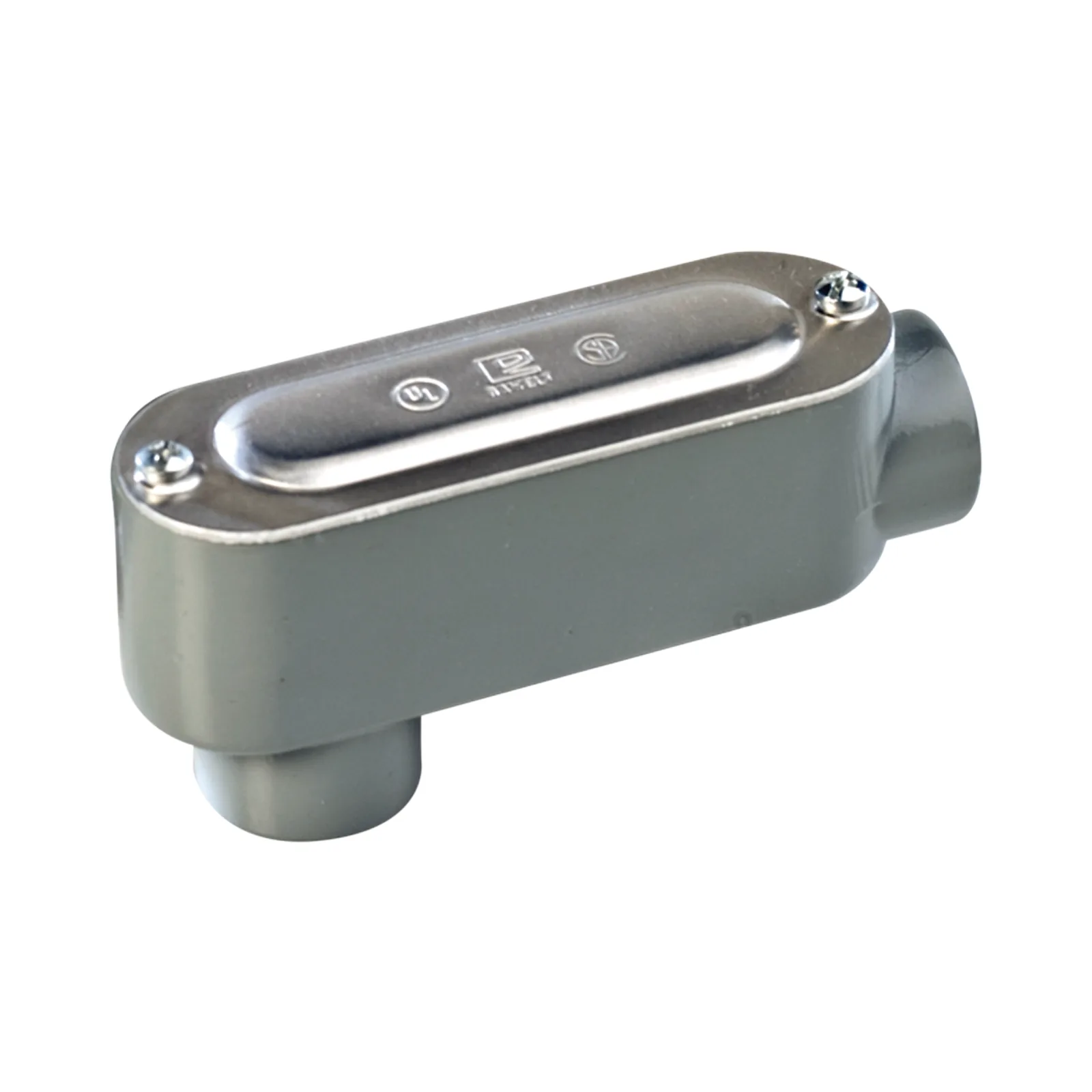 Caja Condulet tipo LB de 1/2" (12.7 mm) Incluye tapa y tornillos.