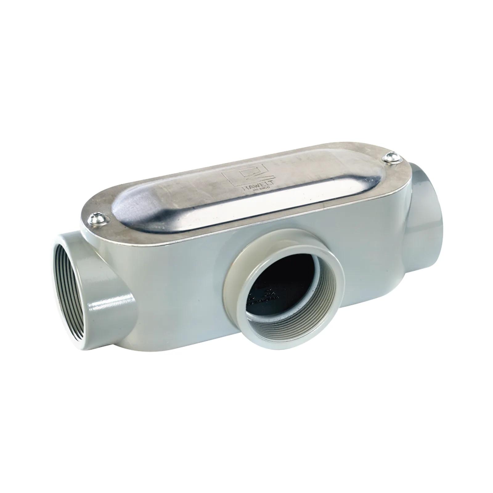 Caja Condulet tipo T de 3/4" (19.05 mm)/ Incluye tapa y tornillos.