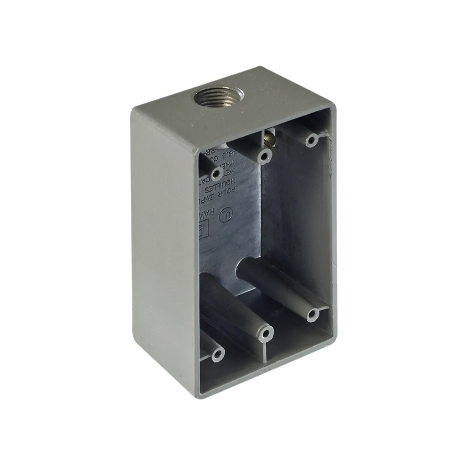 Caja Condulet FS de 1/2" ( 12.7 mm) con una boca a prueba de intemperie.