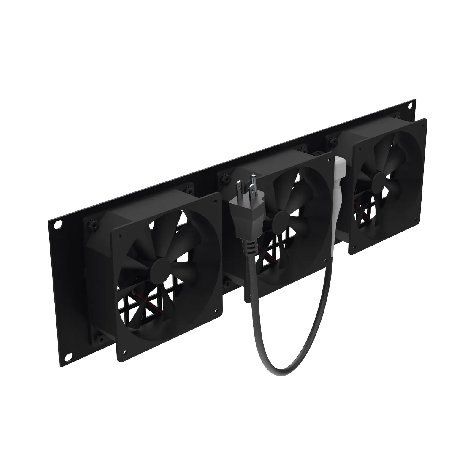 Kit de 3 Ventilador 110 Vca (12 x 12 cm) con Clavija 5-15P. Para instalación en Postes Rack