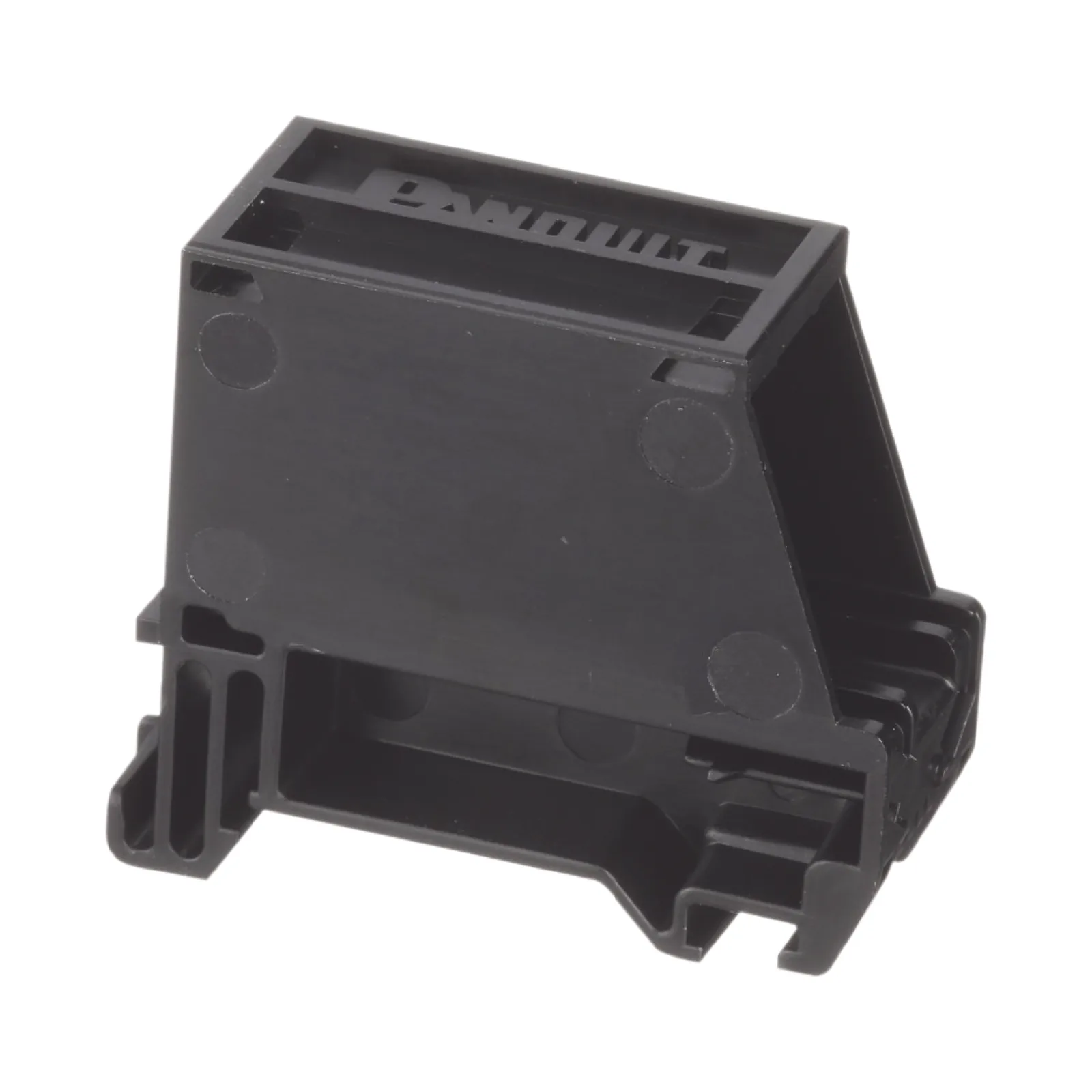 Adaptador de 1 Puerto, Para Conectores Tipo Mini-Com, Montaje en Riel Din Estándar de 35 mm (1.38 pulgadas), Color Negro