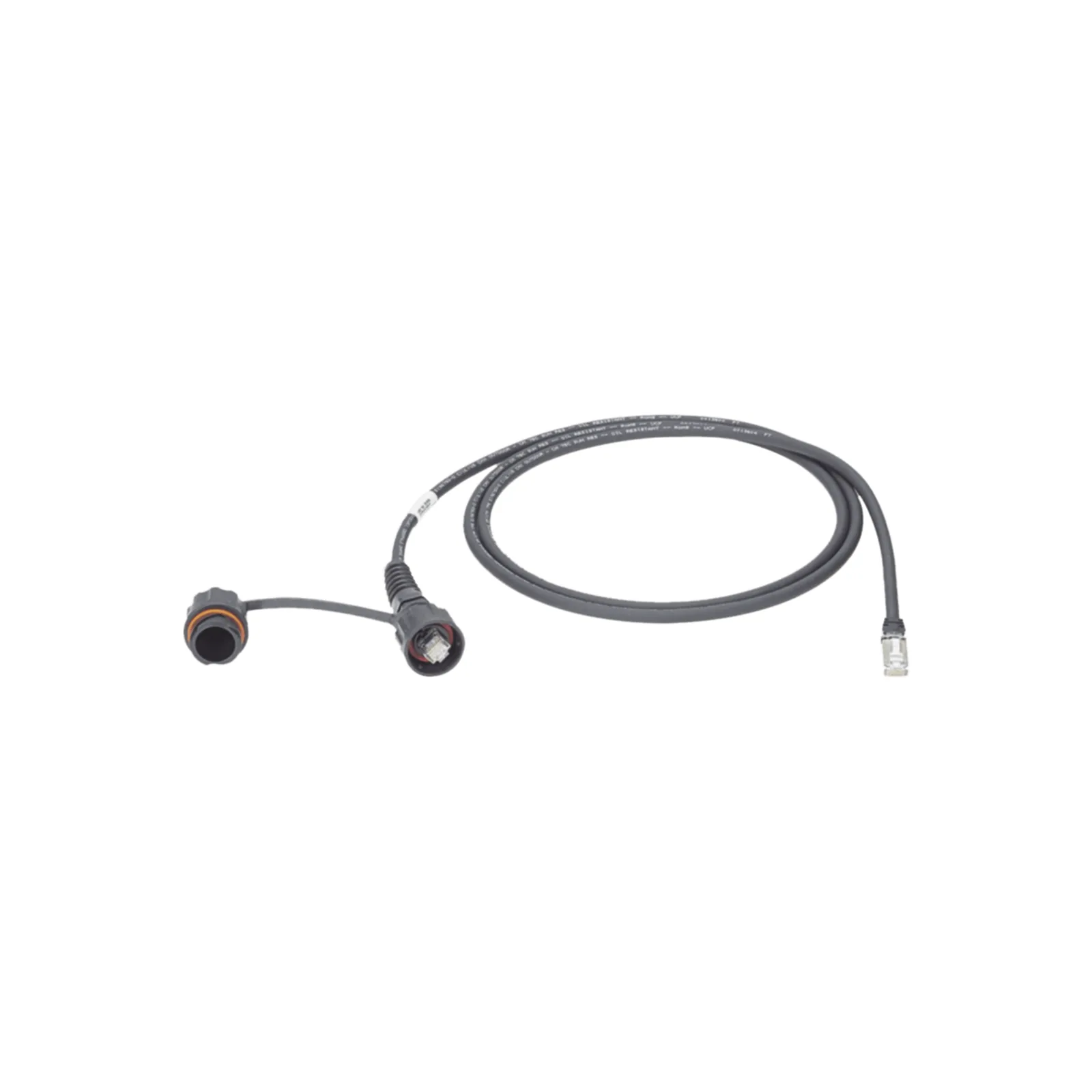 Patch Cord Cat6A IndustrialNet, Blindado S/FTP, Con Plug Industrial y Tapa en Un Extremo, 1 Metro (3.28 Pies)
