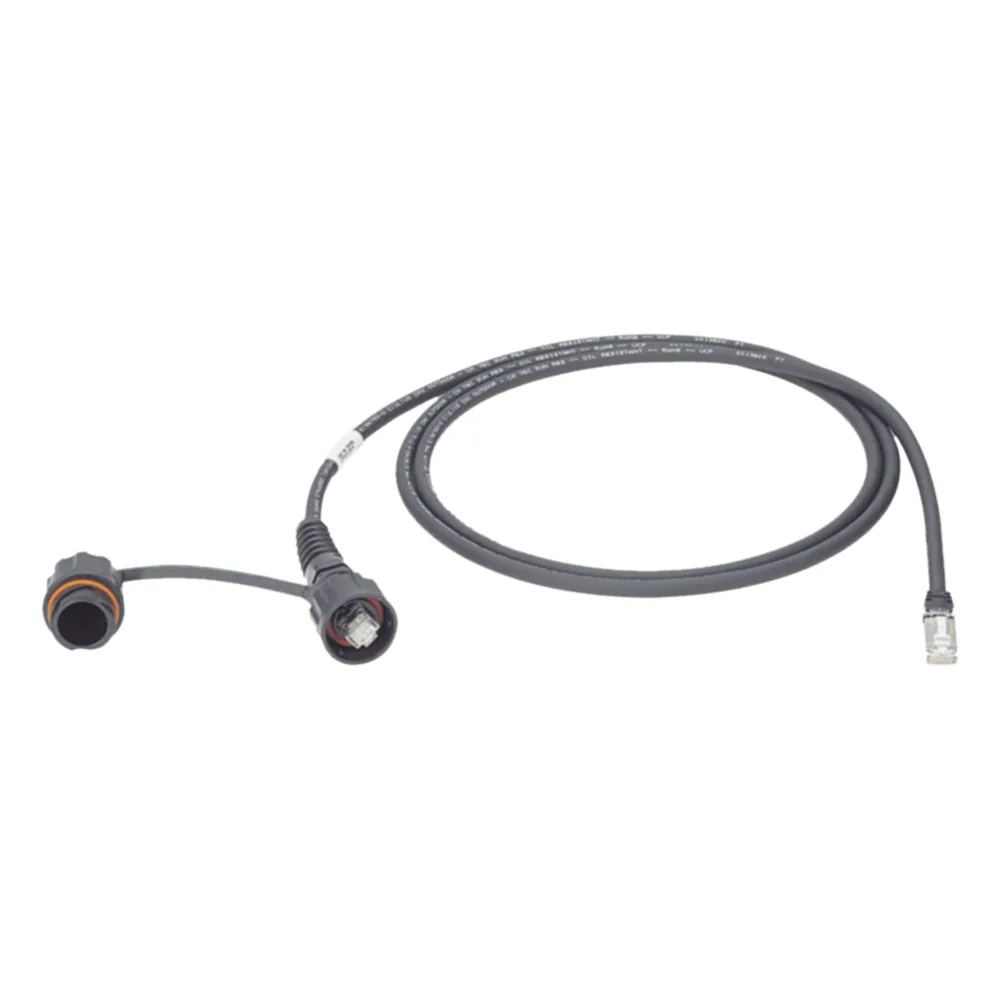 Patch Cord Cat6A IndustrialNet, Blindado S/FTP, Con Plug Industrial y Tapa en Un Extremo, 3 Metros (9.84 Pies)