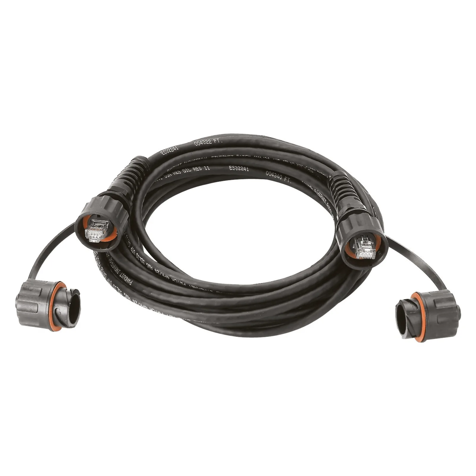 Patch Cord Cat6A IndustrialNet, UTP, Con Plug Industrial y Tapa en Cada Extremo, 1 Metro (3.28 Pies)