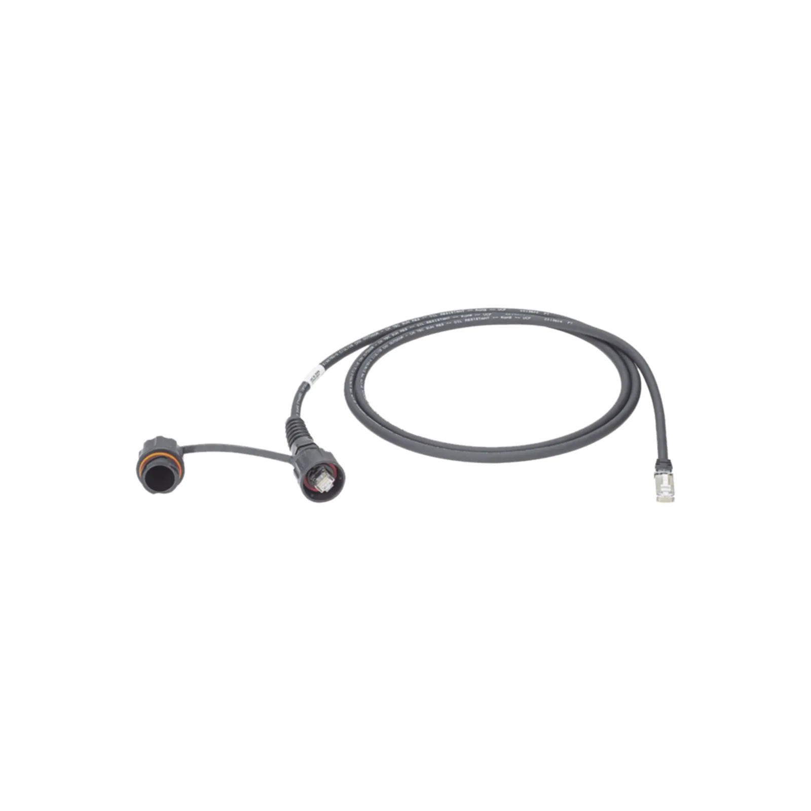 Patch Cord Cat6A IndustrialNet, UTP, Con Plug Industrial y Tapa en un Extremo, 1 Metro (3.28 Pies)