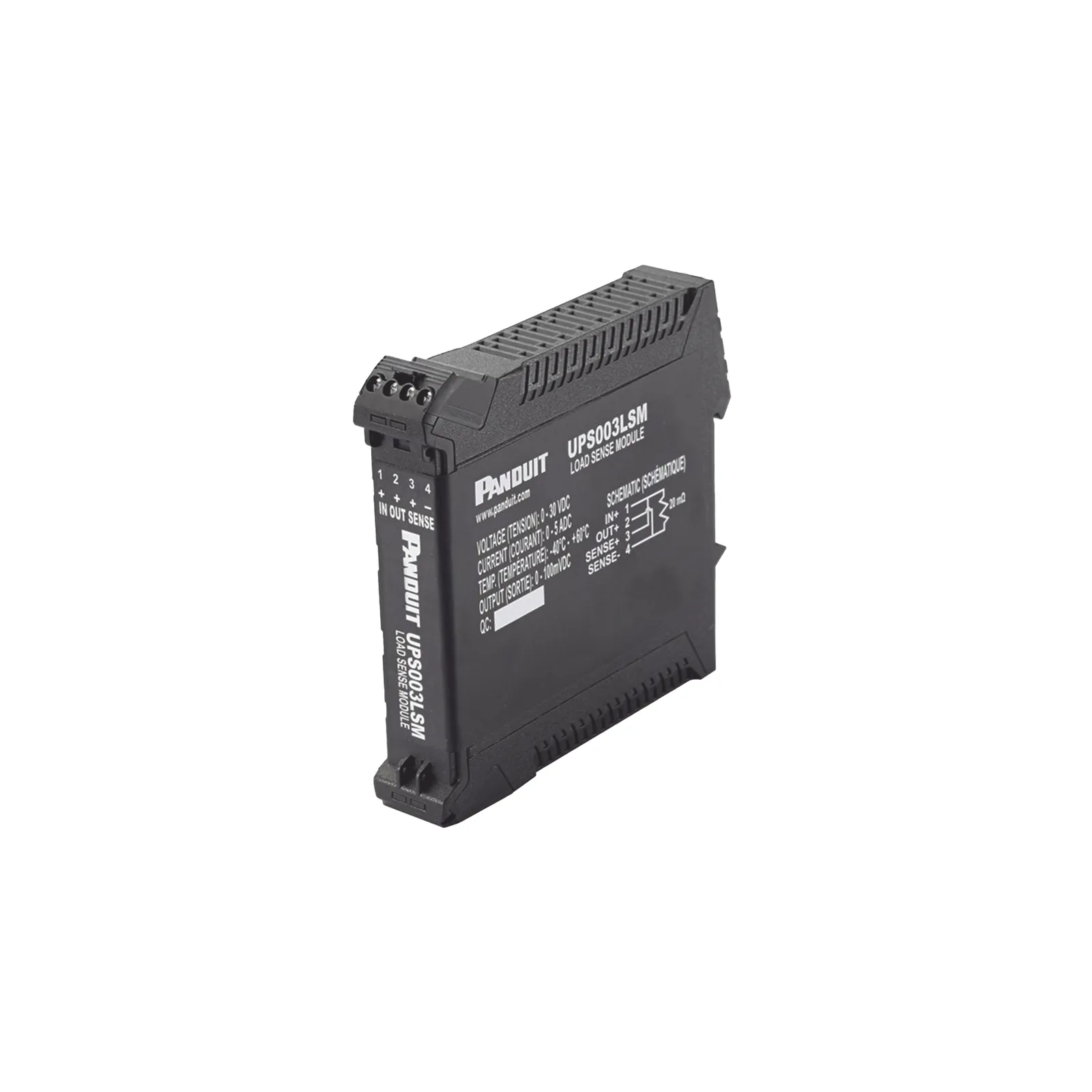 Sensor de Carga, Para UPS Industrial de Panduit UPS00100DC, De Montaje en Riel Din, Color Negro