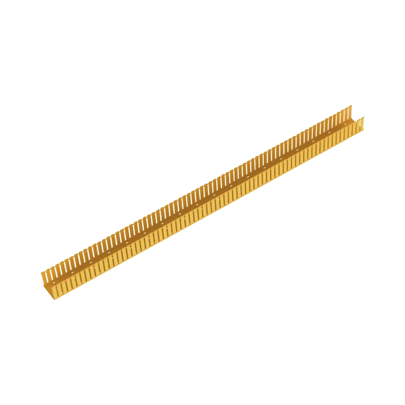 Canaleta Ranurada de PVC sin Tapa, Fiber-Duct™, 4 in de Ancho, 4 in de Alto y 1828.8 mm de Largo, Color Amarillo