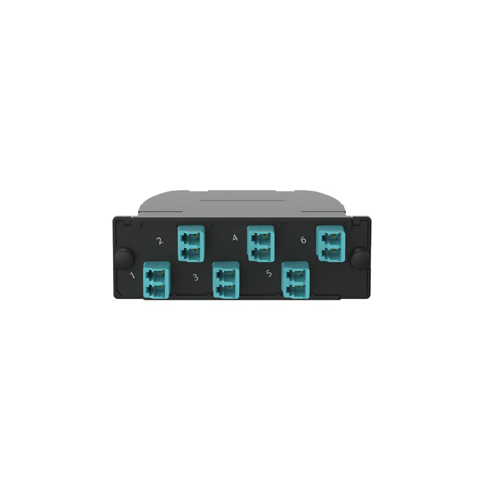 Casete OptiCom de Fibra Óptica Multimodo OM4, Con Conector MPO a 6 LC Duplex, Polaridad Método A, Pérdida de Inserción Estándar